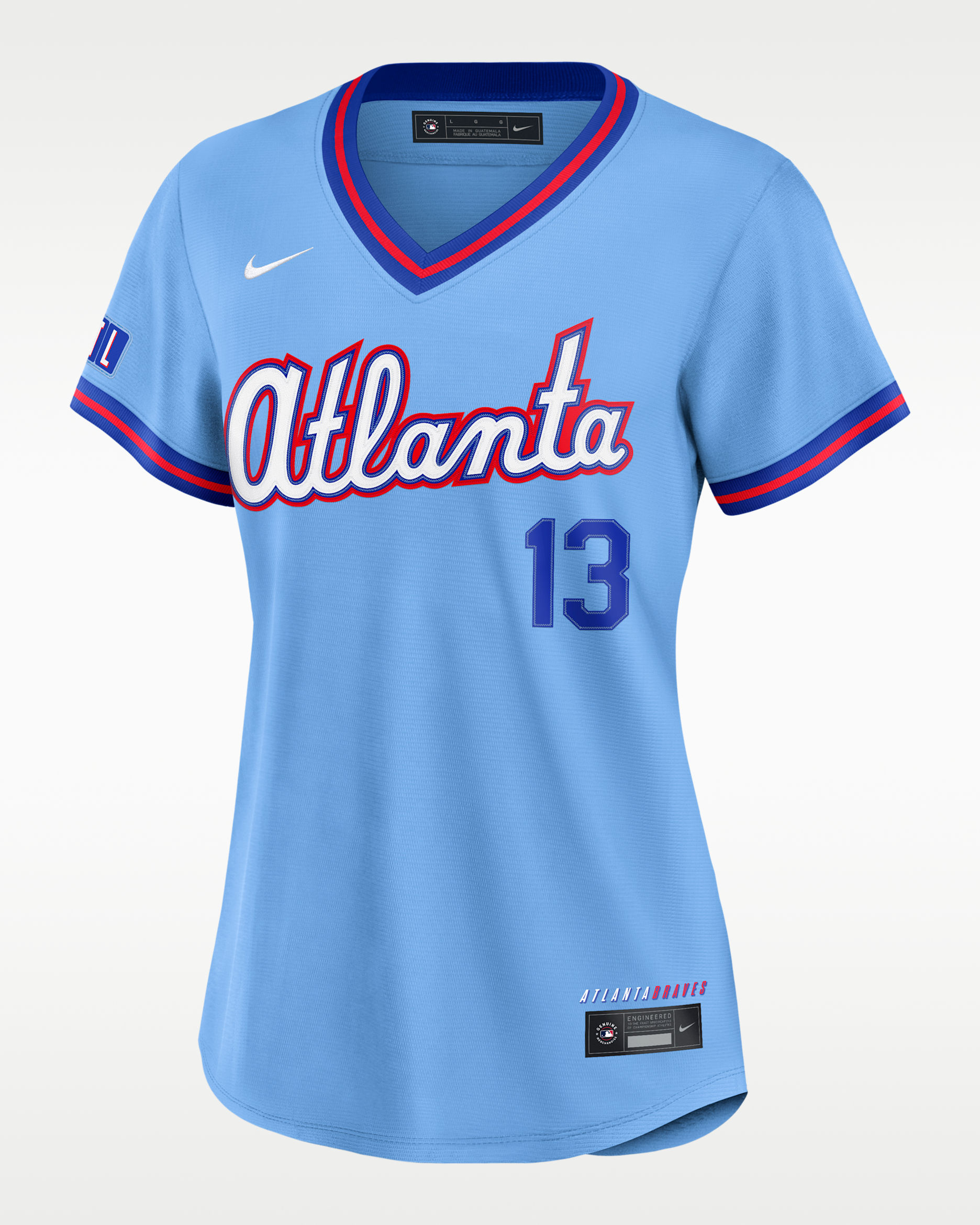 Jersey Nike de la MLB Stadium para mujer Ronald Acuña Jr. Atlanta Braves City Connect - Azul pólvora