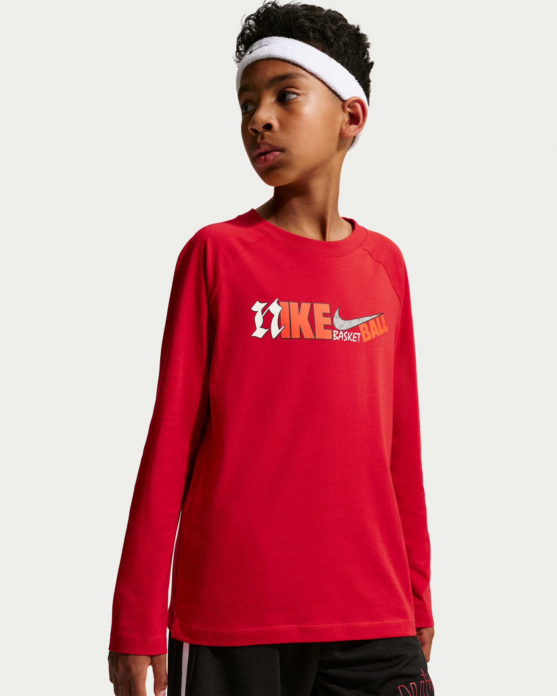 Nike Kids' Long Sleeve Tee - University Red