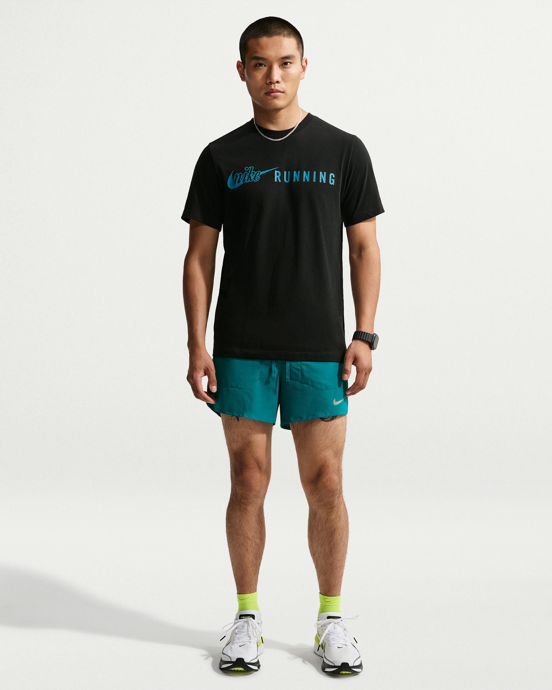 Nike Stride 男款 Dri-FIT 5" 內襯跑步短褲 - Bright Spruce
