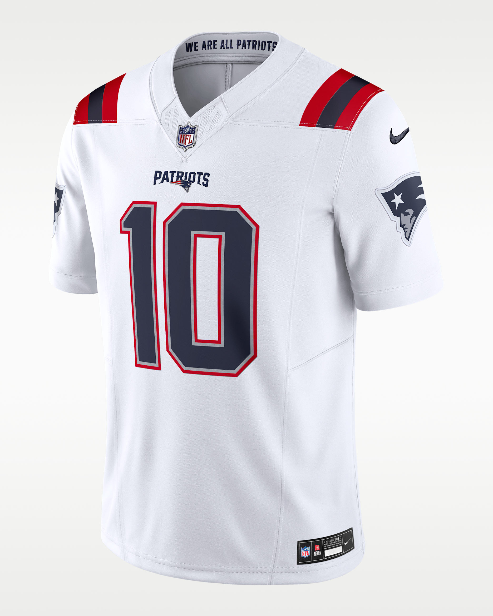 Drake Maye New England Patriots Men's Nike Dri-FIT NFL Limited Jersey - White