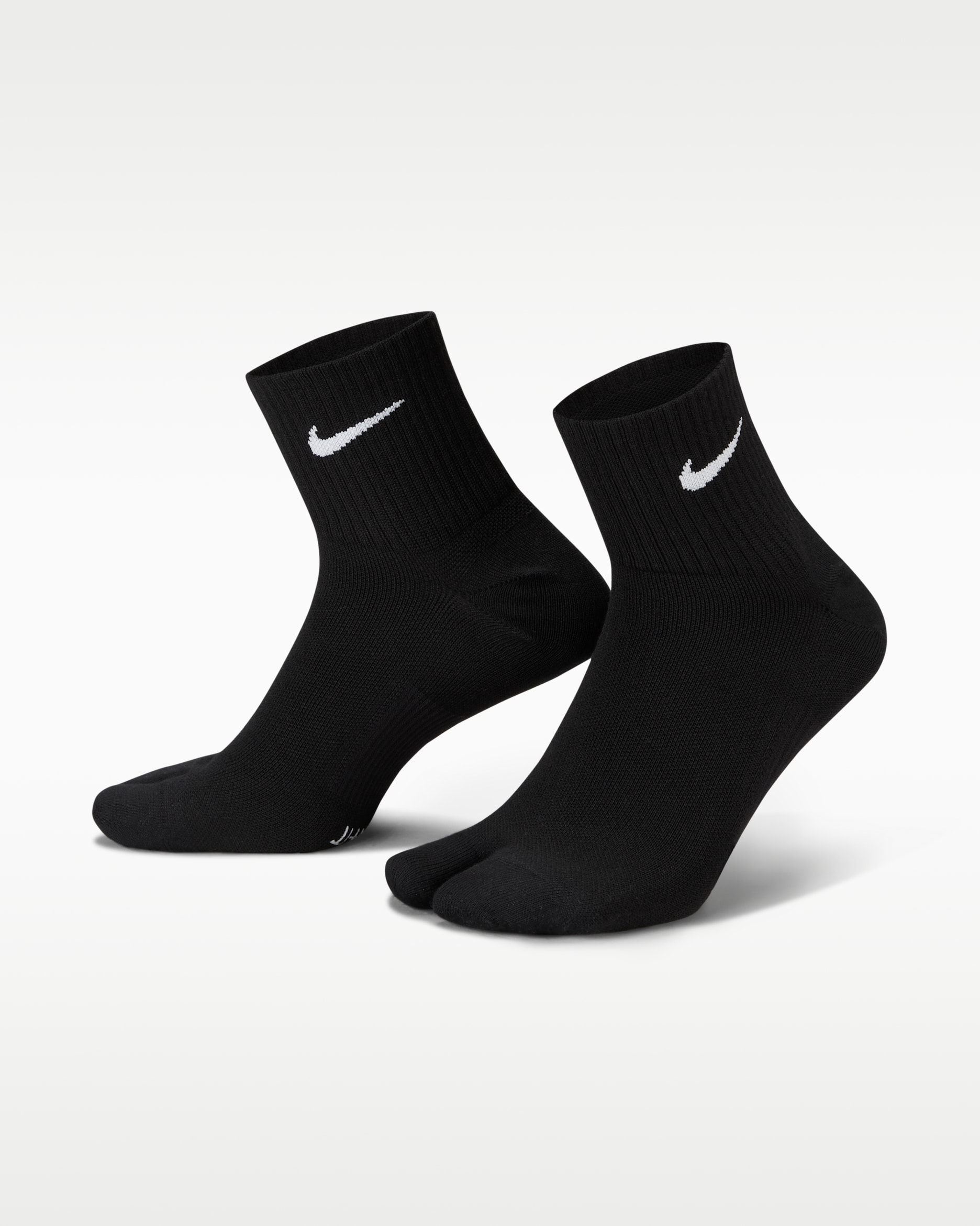 Nike Everyday Plus Lightweight Ankle Split-Toe Socks - Black/White