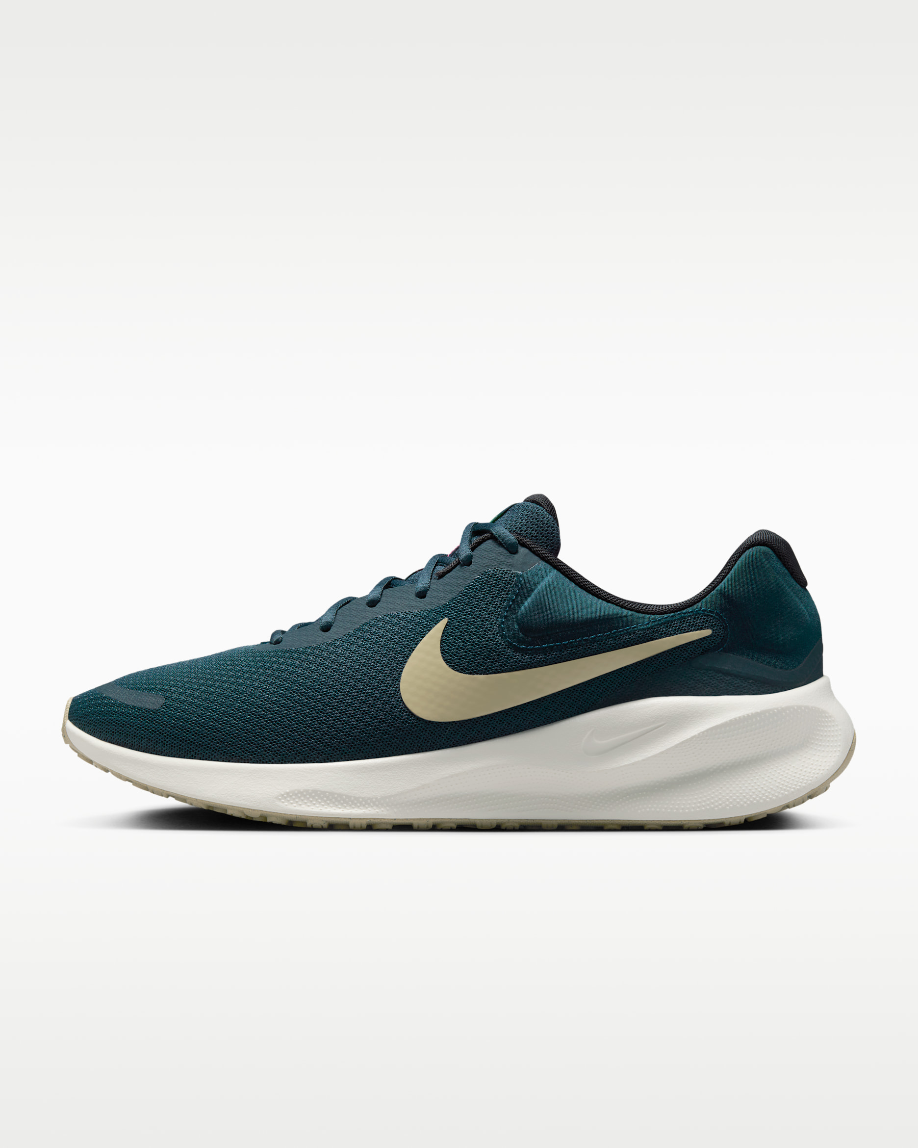 Tenis de correr en pavimento para hombre Nike Revolution 7 - Azul marino militar/Verde strike/Hiperrosa/Caqui desierto