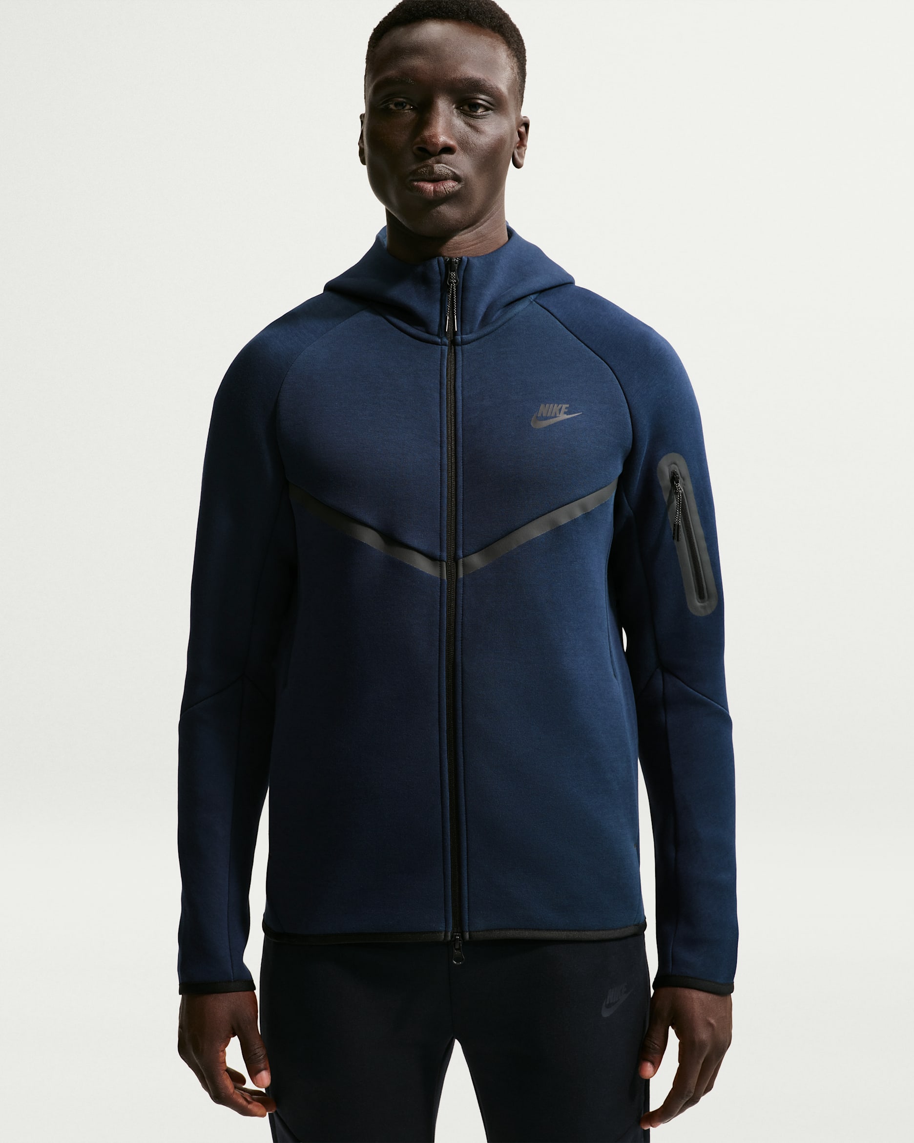 Nike Tech Men's Fleece Windrunner Full-Zip Jacket - Obsidian/Black