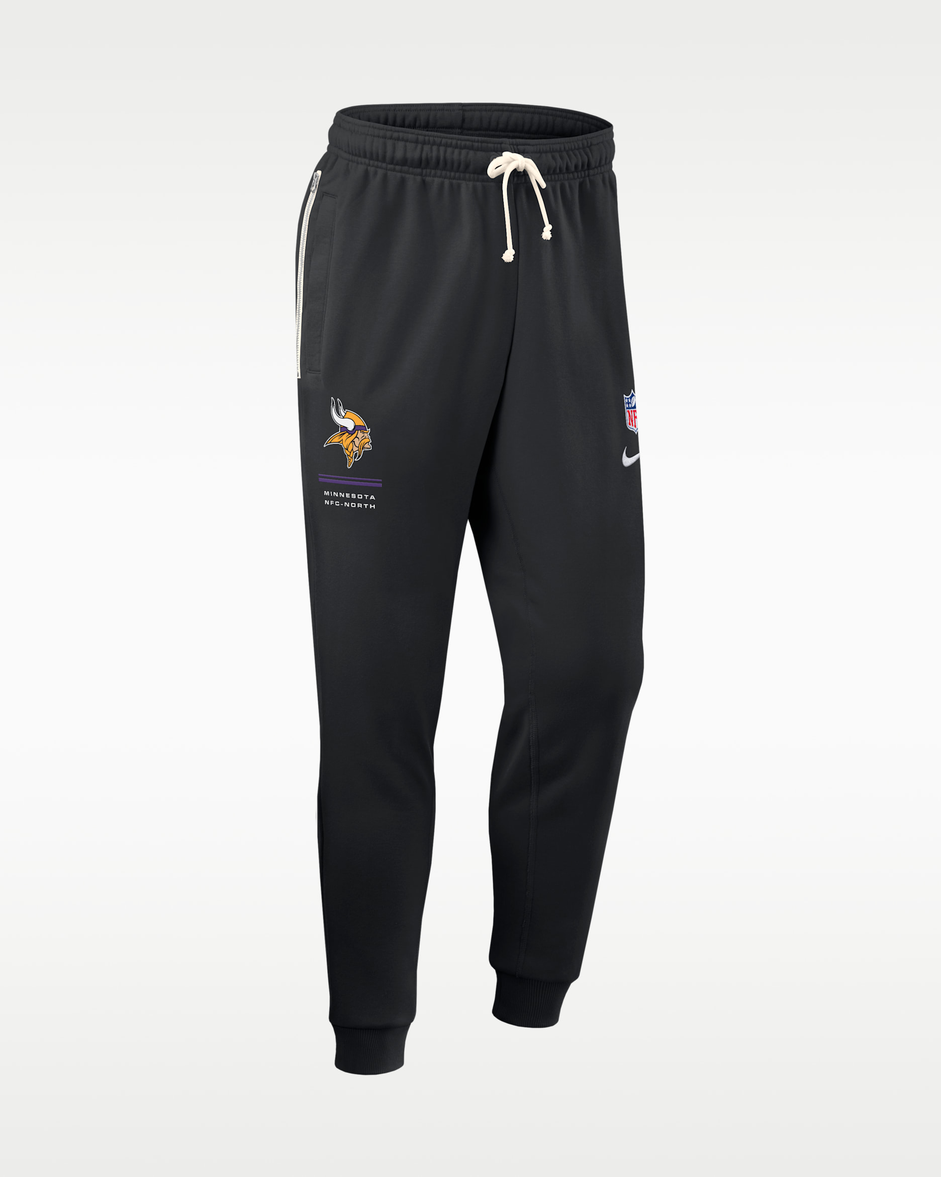 Pants Nike Dri-FIT de la NFL de pierna entallada para hombre Minnesota Vikings Sideline Standard Issue - Negro