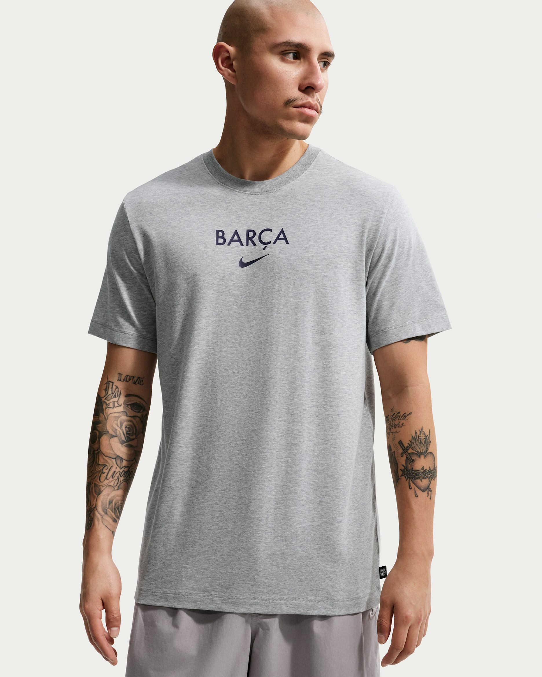 FC Barcelona Men's Nike Soccer T-Shirt - Dark Grey Heather