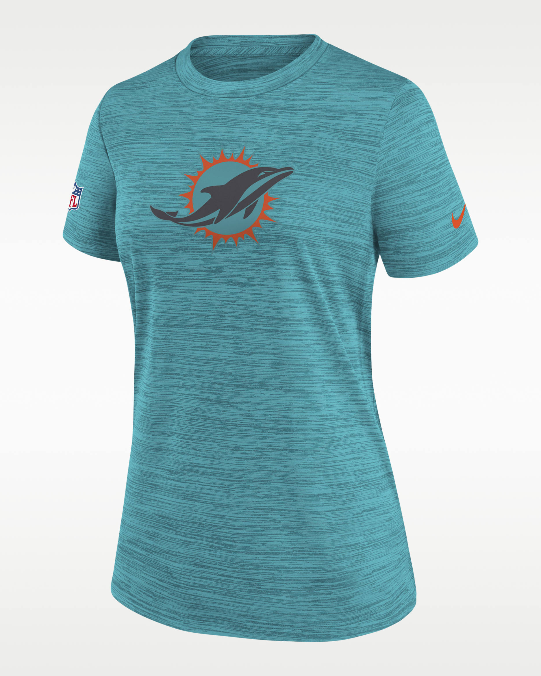 Miami Dolphins Rivalries Collection Sideline Velocity Women's Nike Dri-FIT NFL T-Shirt - Aqua