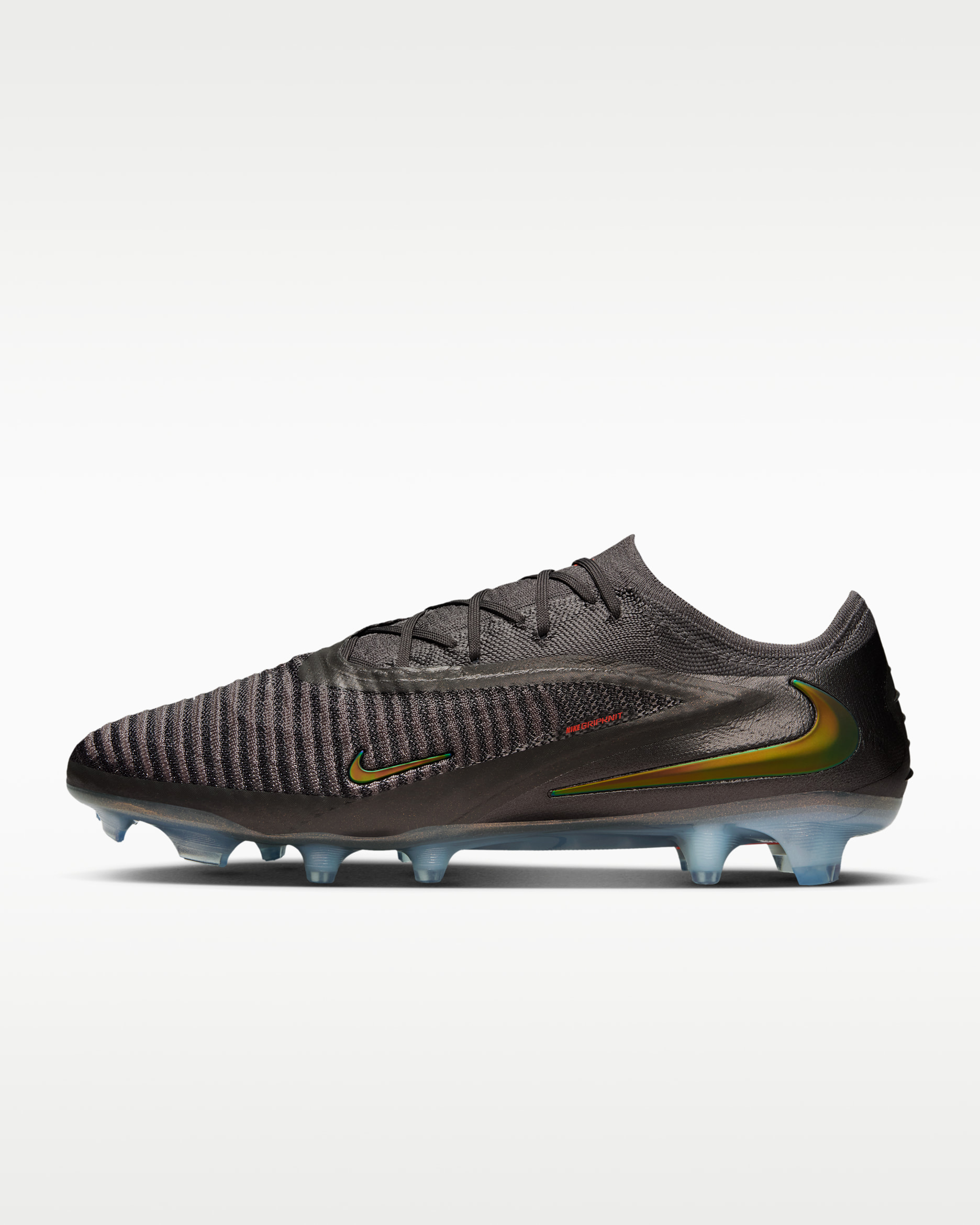 Nike Phantom 6 Low Elite LV8 Firm-Ground Soccer Cleats - Medium Ash/Black/Gold Amber