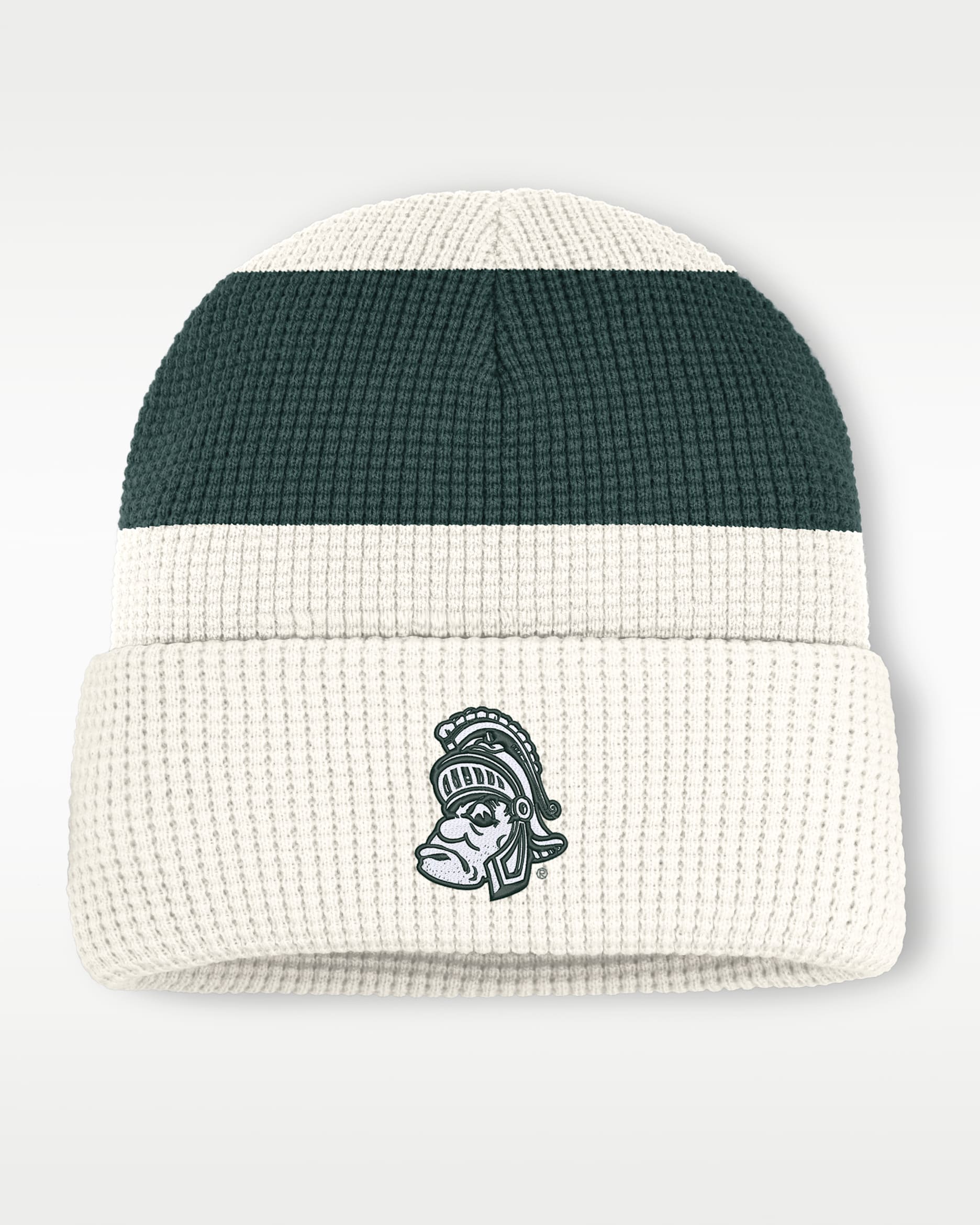 Gorro con dobladillo universitario Nike para hombre Michigan State - Blanco