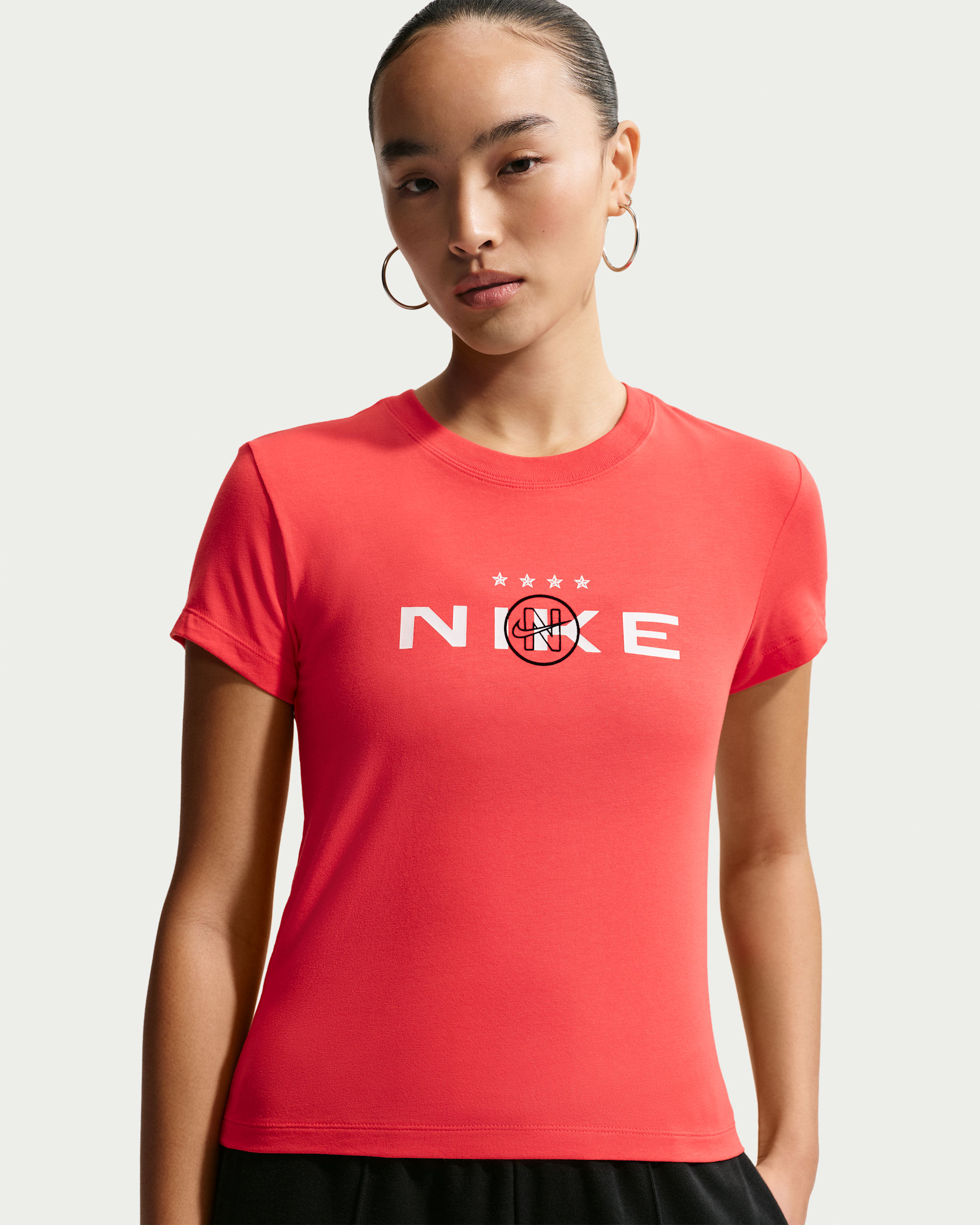 Nike Sportswear Chill Knit Women's Mod-Cropped T-Shirt - Light Crimson