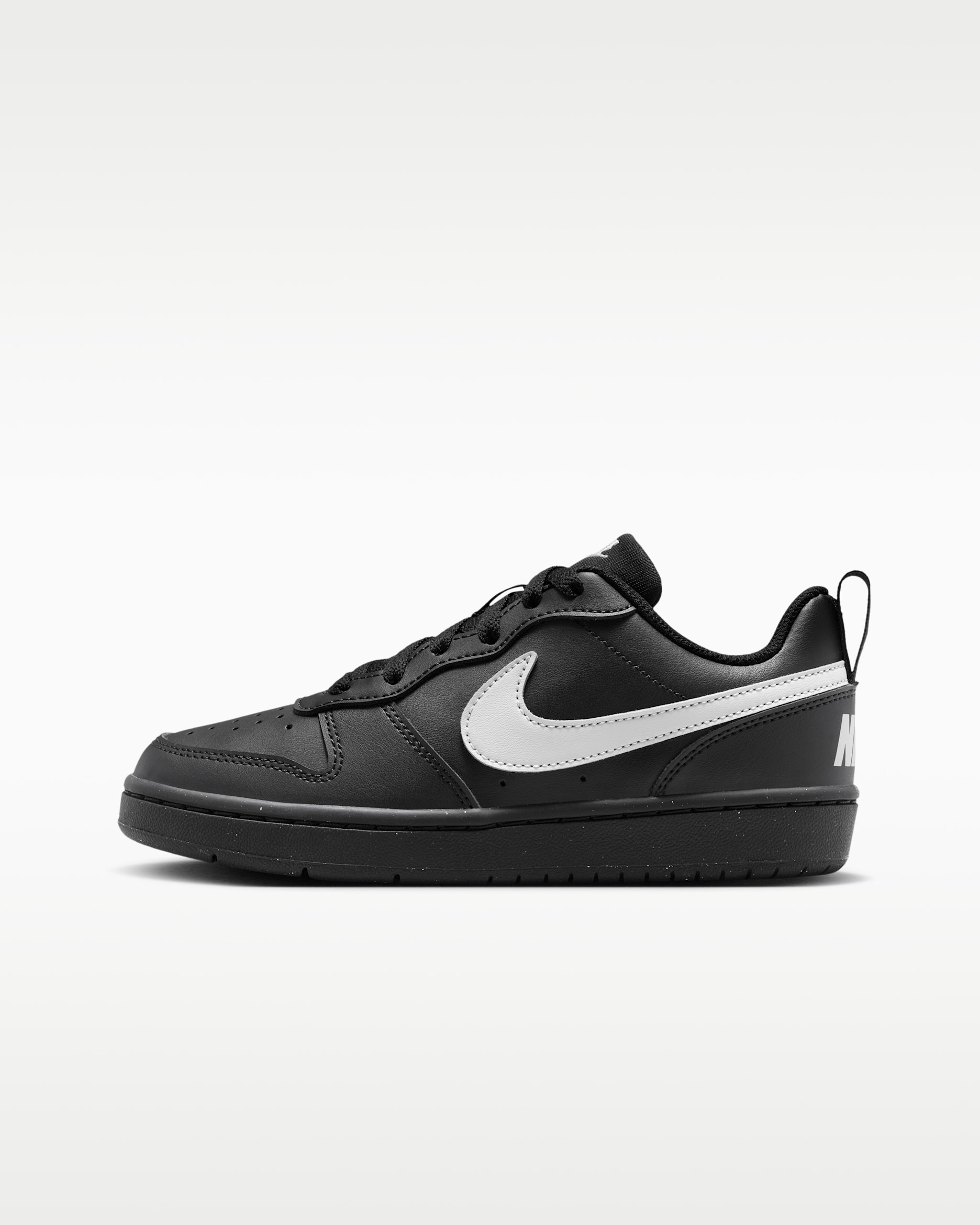 Nike Court Borough Low Recraft Big Kids' Shoes - Black/Black/Grey Fog