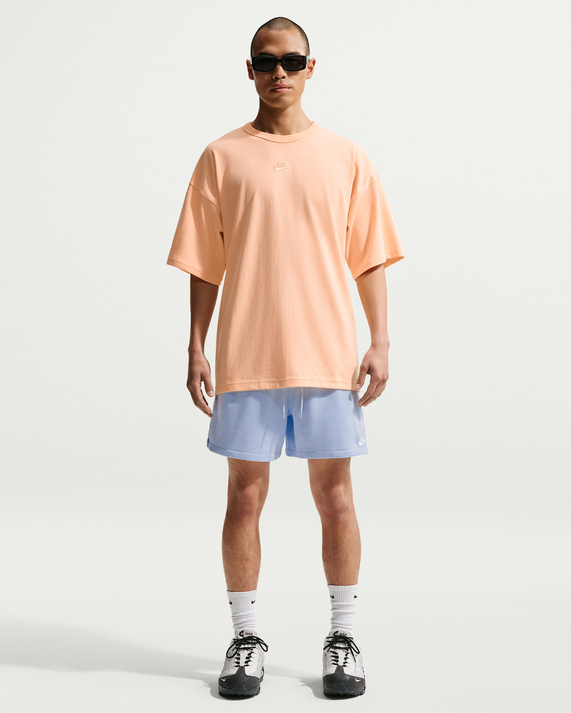 나이키 클럽 남성 프렌치 테리 플로우 쇼츠 - 하이드로젠 블루/하이드로젠 블루/화이트