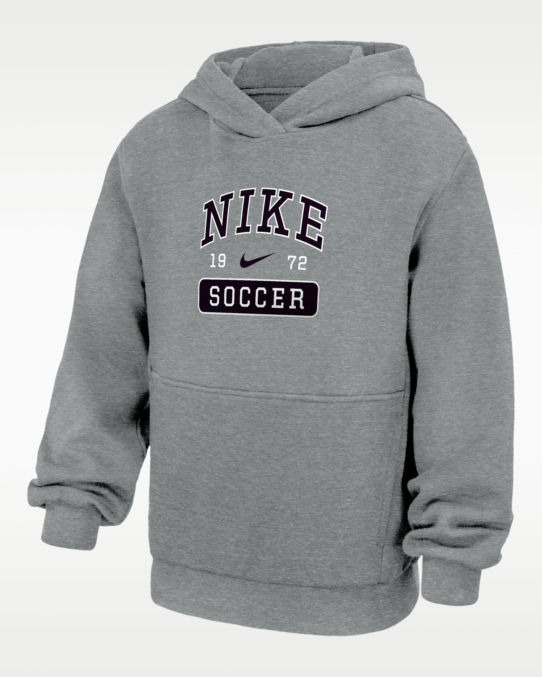 Sudadera de fútbol con gorro sin cierre para niños talla grande Nike Club Fleece - Gris oscuro jaspeado