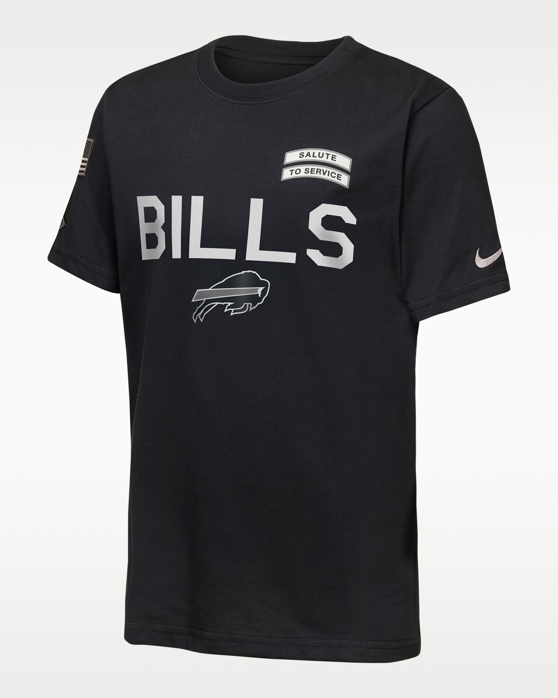 Buffalo Bills Salute to Service Sideline Big Kids' Nike Dri-FIT NFL T-Shirt - Black