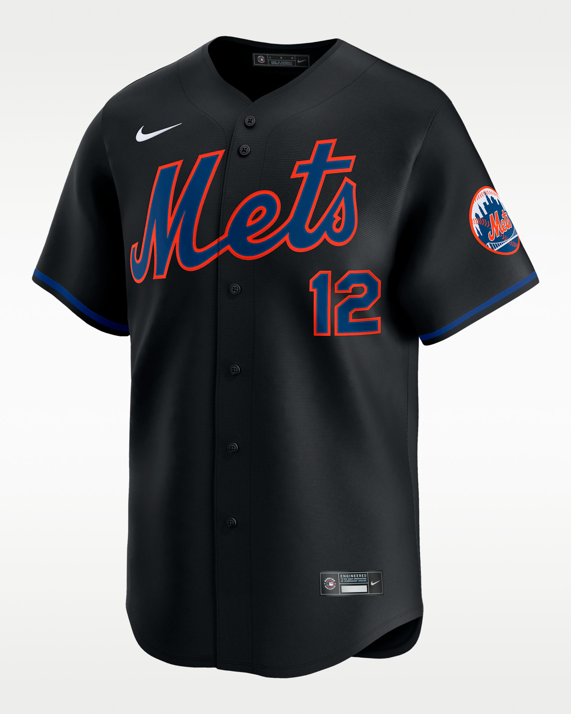 Jersey Nike Dri-FIT ADV de la MLB Limited para hombre Francisco Lindor New York Mets - Negro