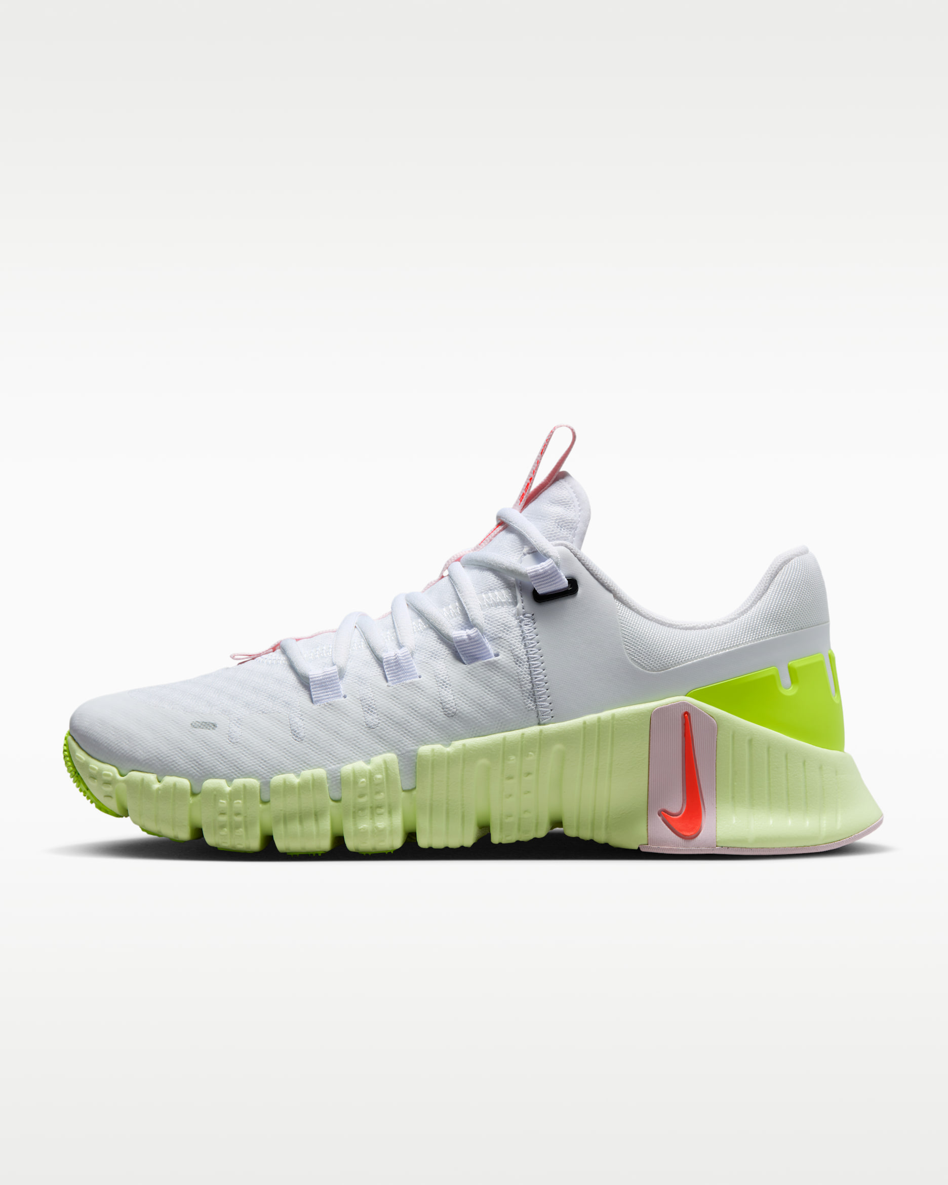 Nike Free Metcon 5 Women's Workout Shoes - White/Barely Volt/Pink Foam/Bright Crimson