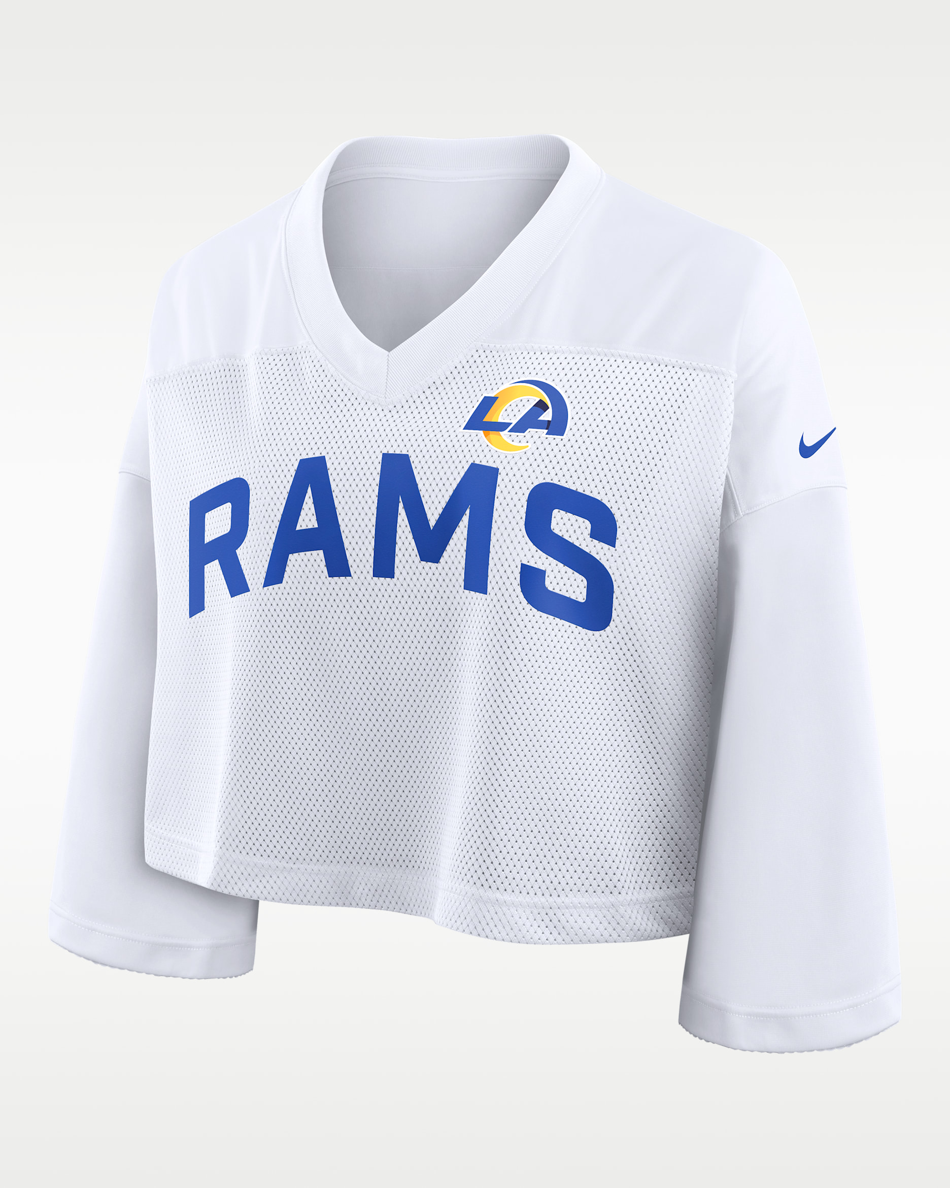 Los Angeles Rams Wide Receiver Women's Nike Dri-FIT NFL Cropped Jersey - White