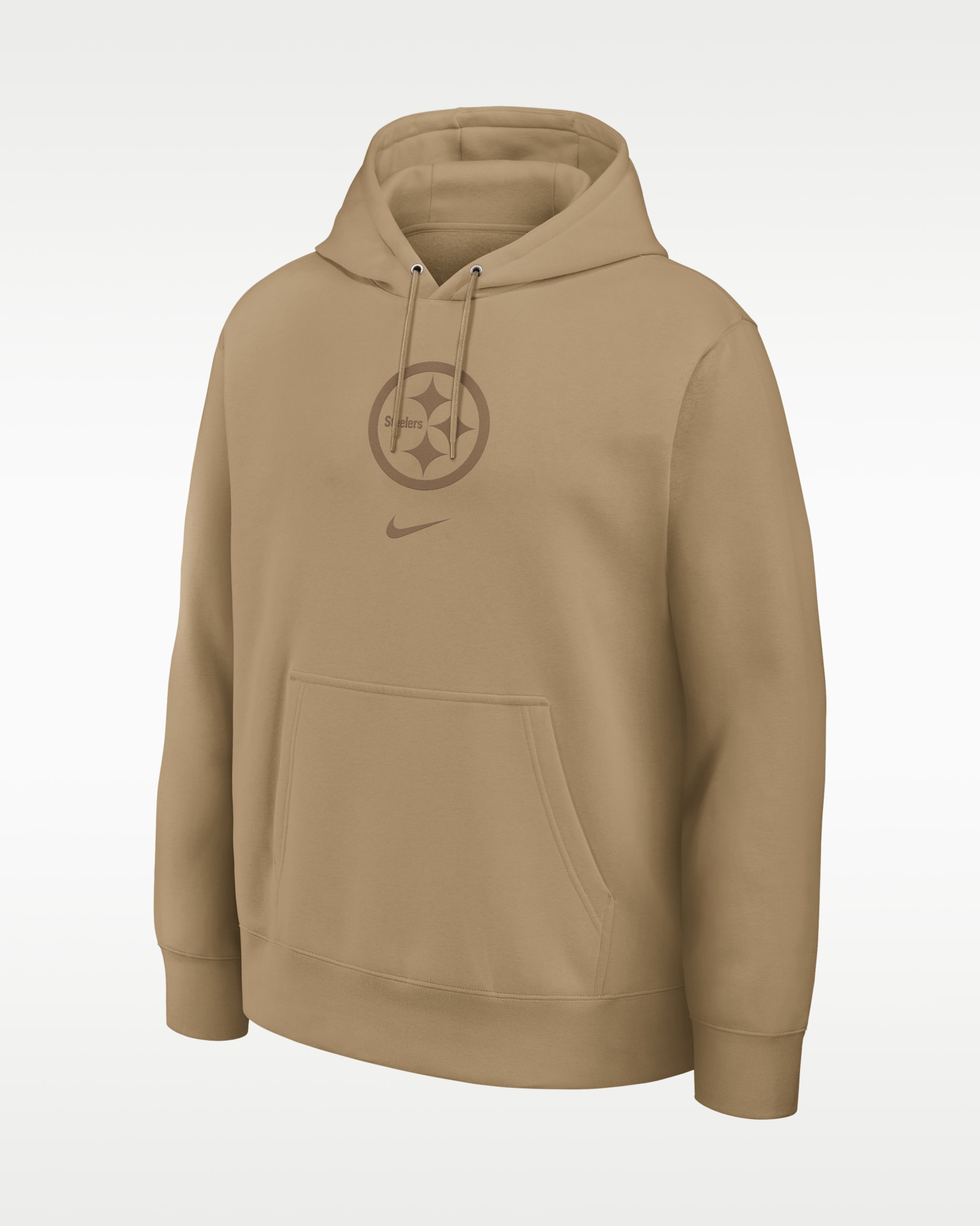 Pittsburgh Steelers Washed Club Men's Nike NFL Pullover Hoodie - Tan/Beige