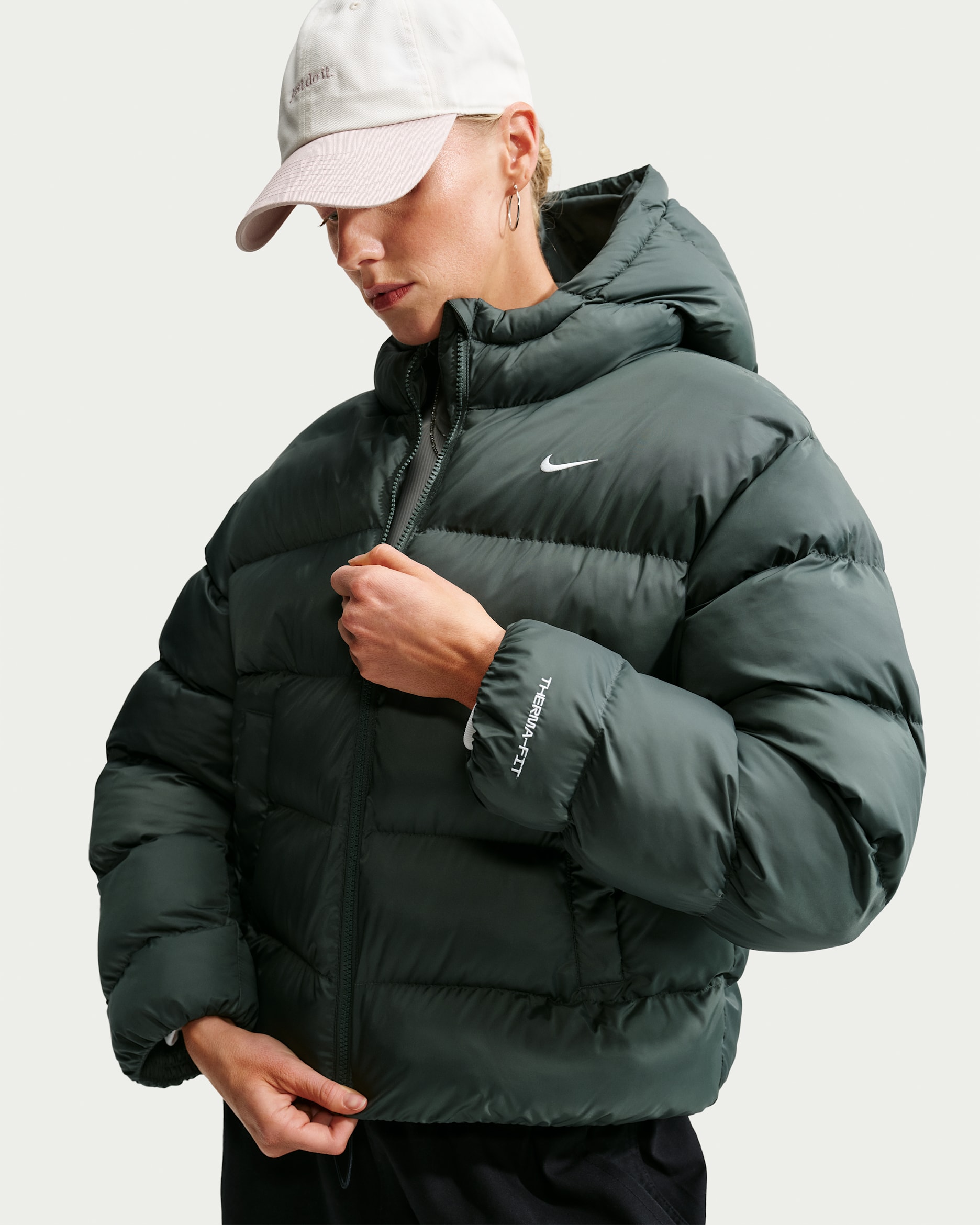 Nike Sportswear Women's Therma-FIT Jacket - Camo Green/Sail