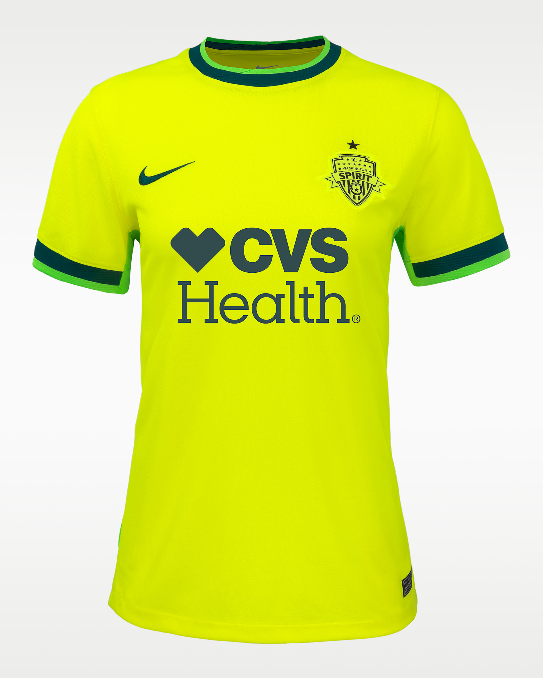 Trinity Rodman Washington Spirit 2025 Stadium Away Women's Nike Dri-FIT NWSL Replica Jersey - Lemon Venom/Deep Teal