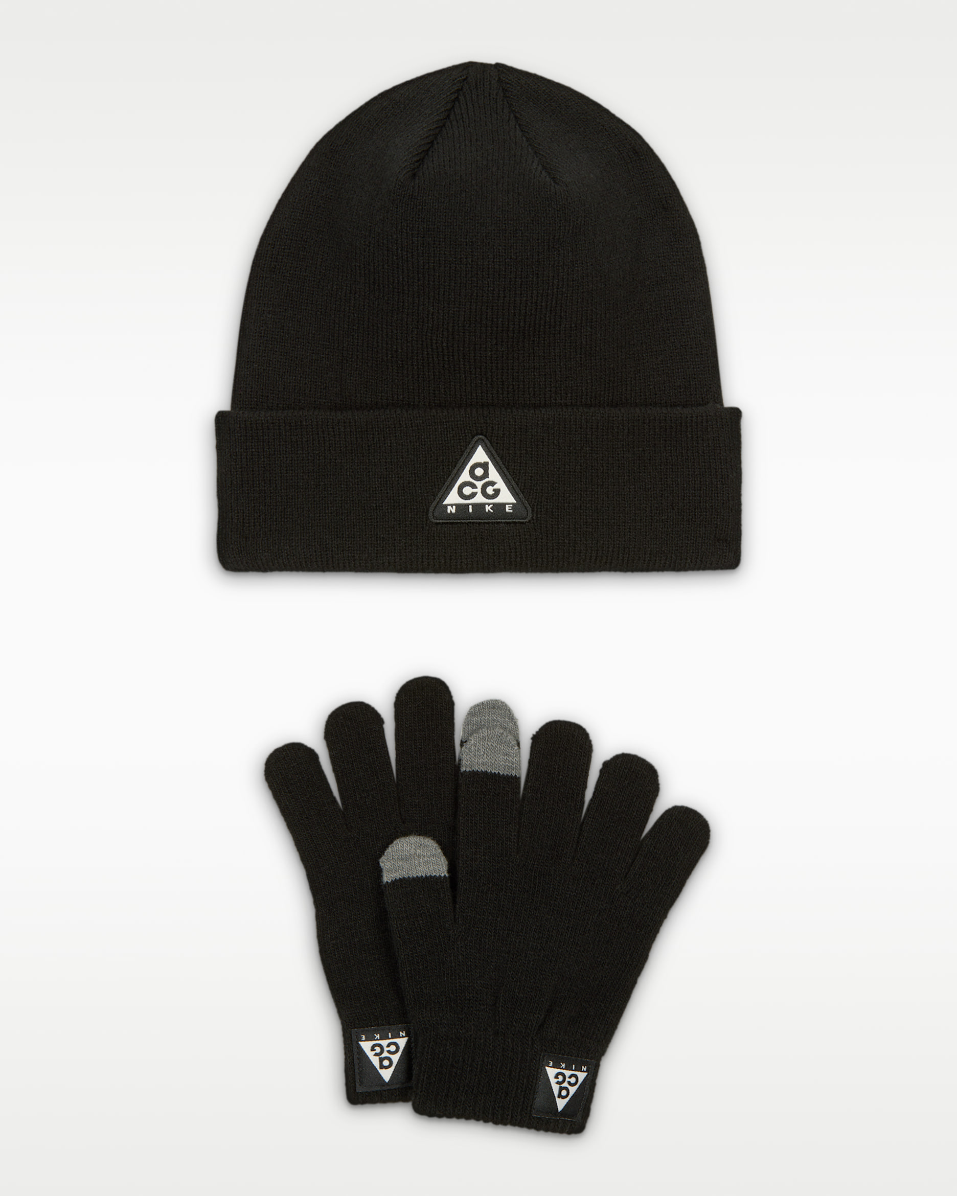 Conjunto de gorro de 2 piezas Core Peak para niños talla grande ACG - Negro