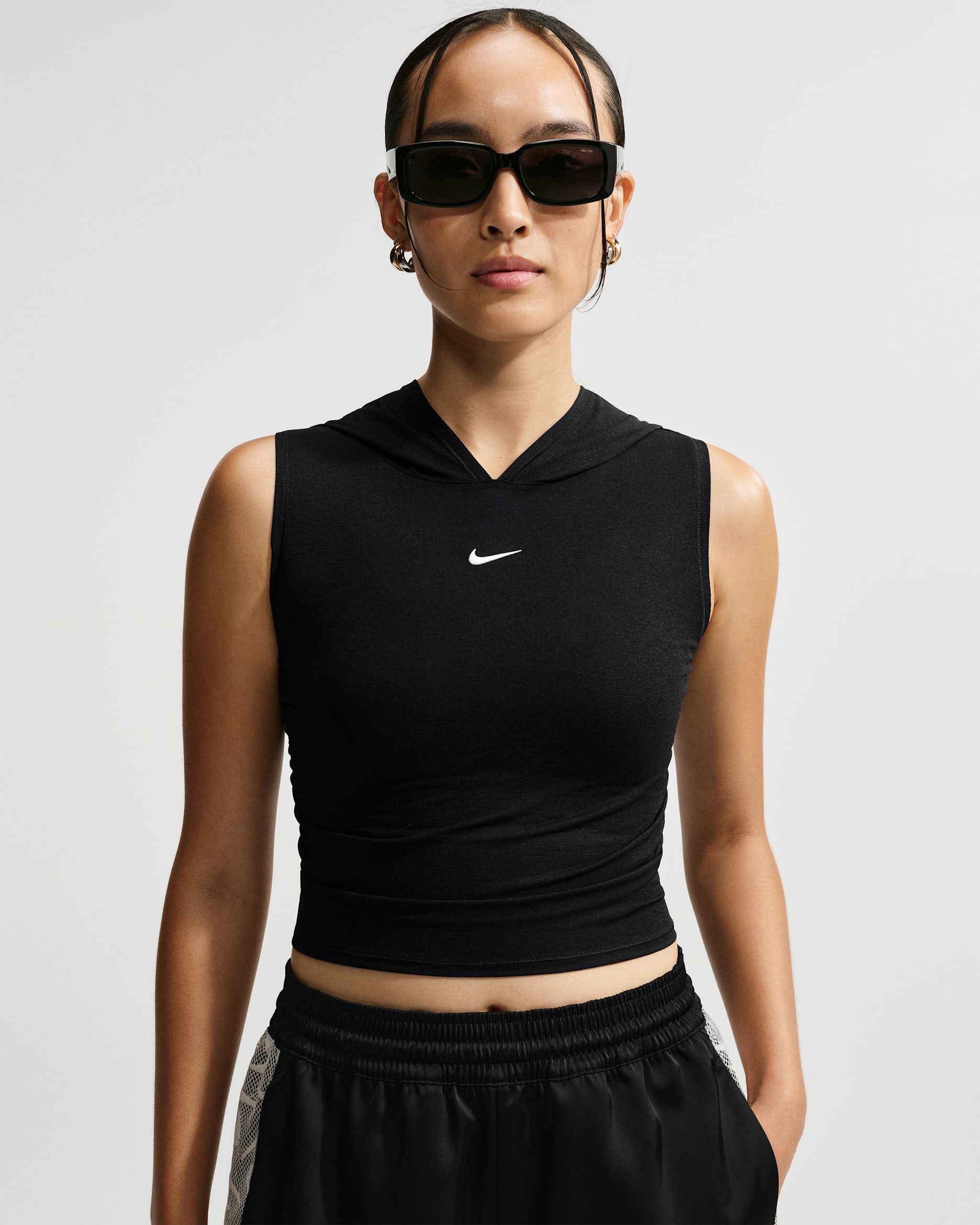 Nike Sportswear Women's Slim Hooded Tank Top - Black/Sail