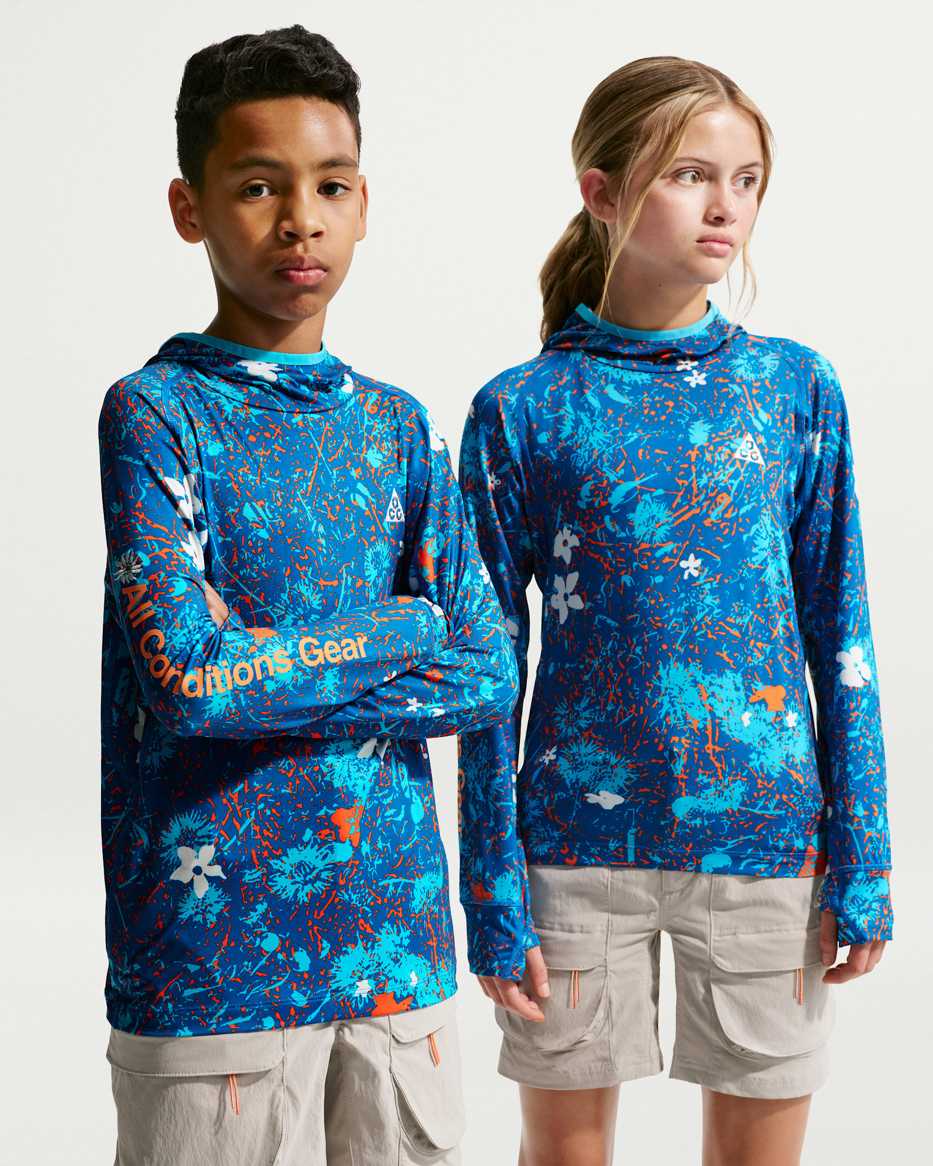 Nike ACG Older Kids' UV Protection Long-Sleeve Top - Baltic Blue/Baltic Blue/Summit White