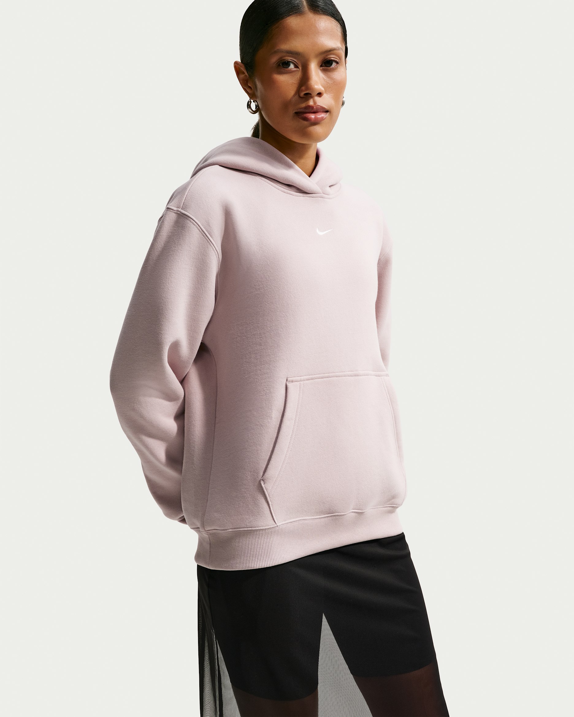 Nike Studio Fleece mittelschwerer Kapuzenpullover (Damen) - Cream II/Sail
