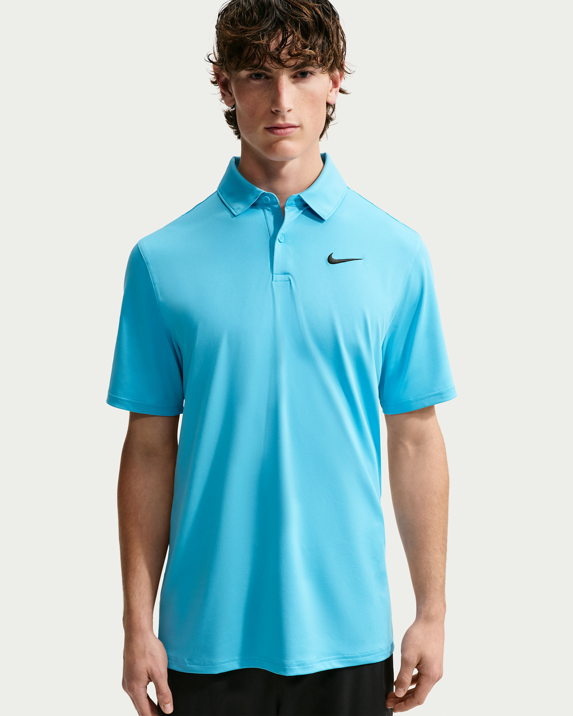 Nike Velocity Men's Dri-FIT Chest Logo Golf Polo - Baltic Blue/Black