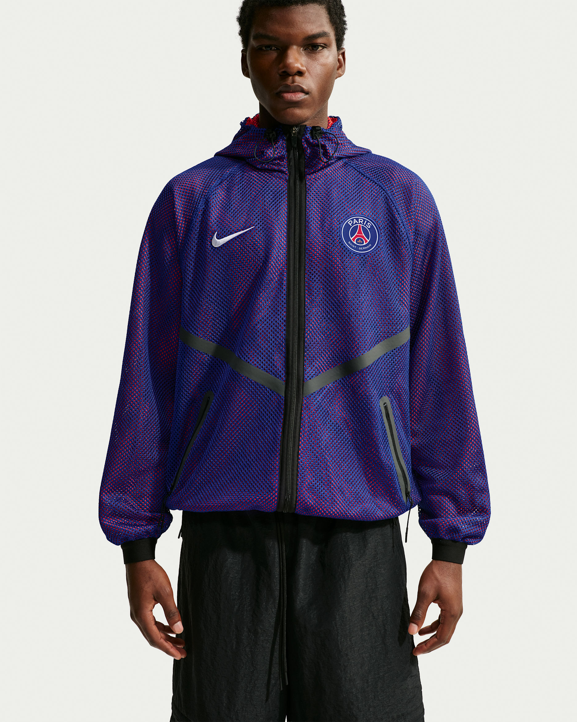Paris Saint-Germain Men's Nike Dri-FIT Football Anthem Jacket - Old Royal/University Red/White