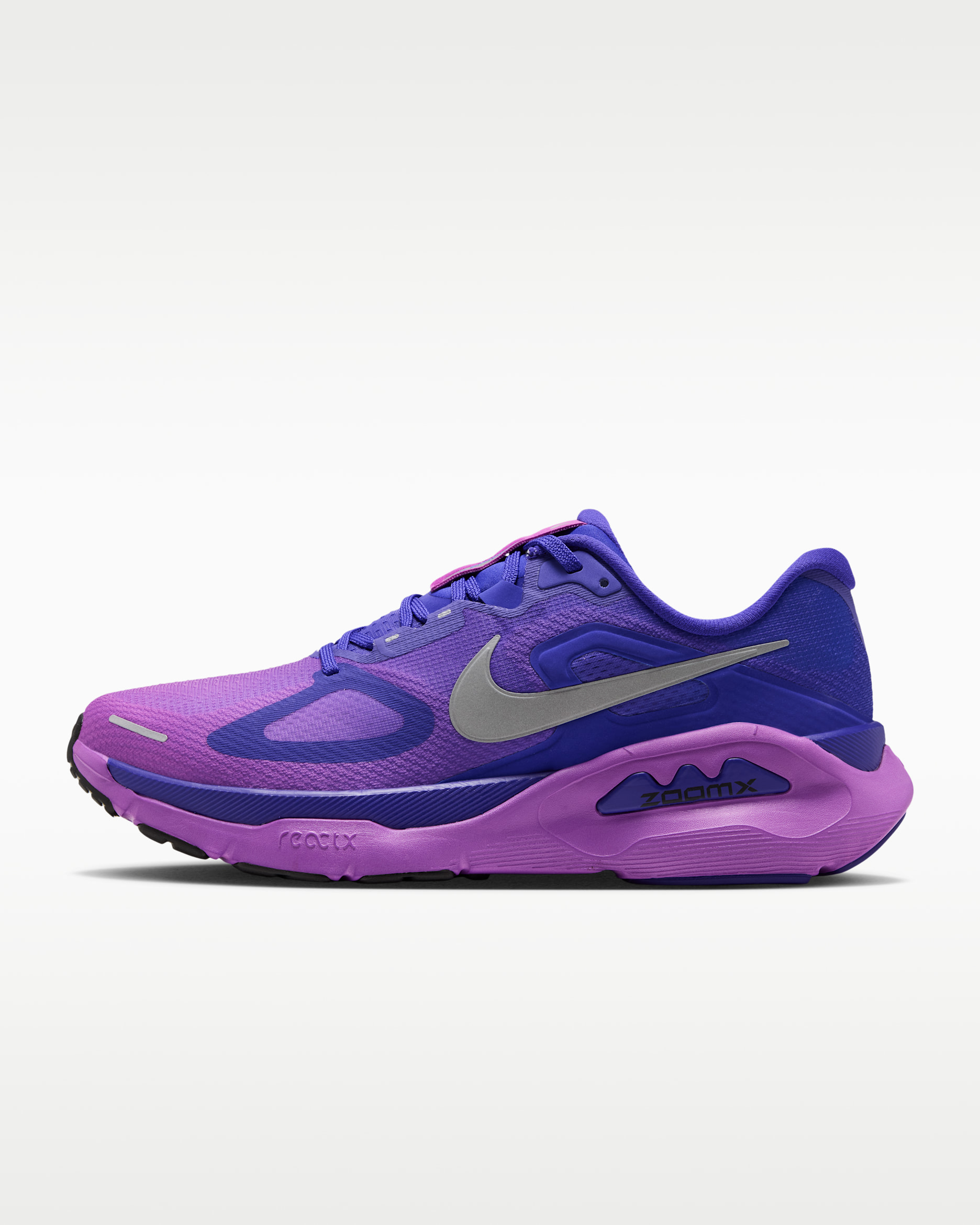 Nike Structure Plus löparsko för hårt underlag för män - Vivid Purple/Dark Concord/Svart/Metallic Silver