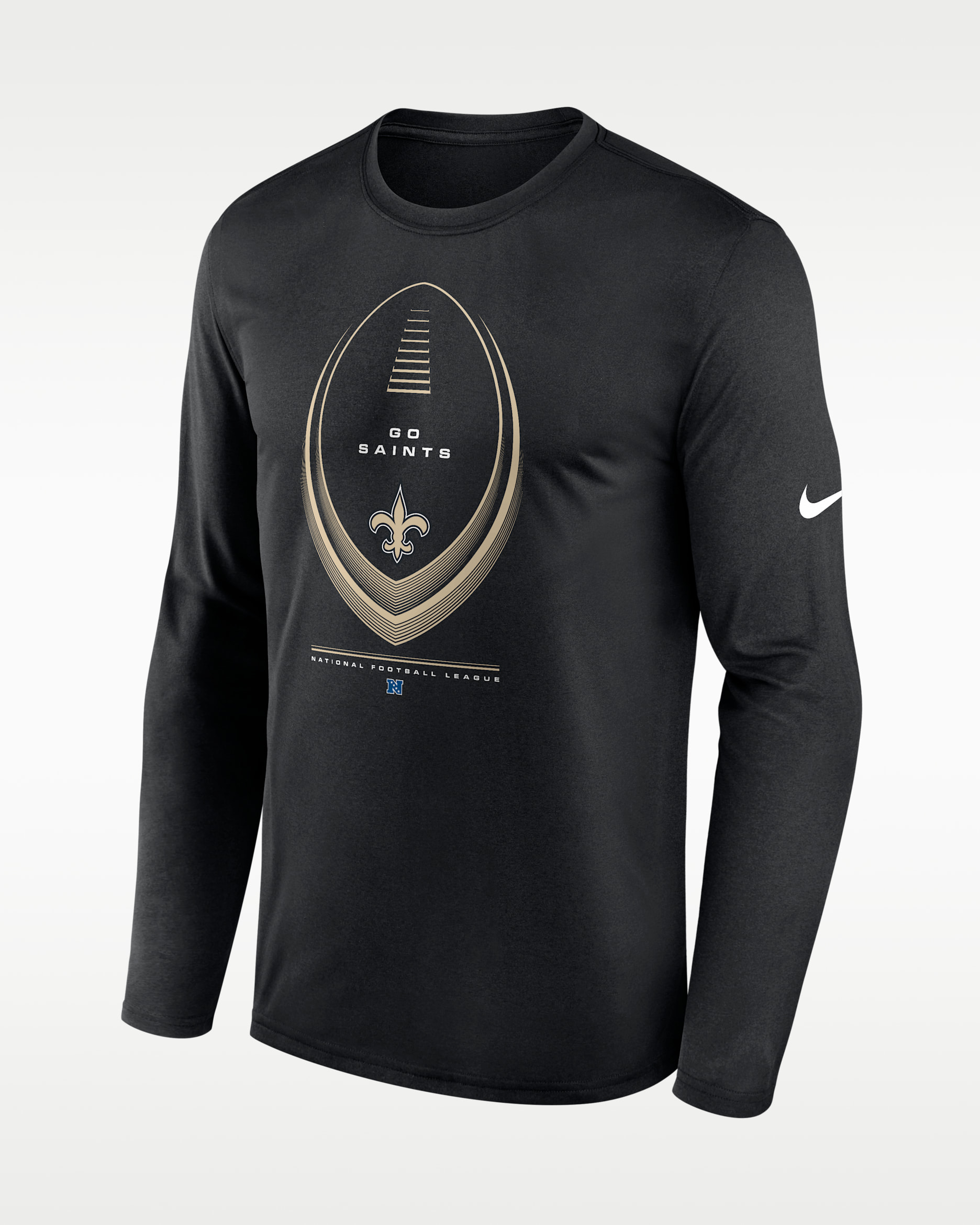 New Orleans Saints Legend Icon Men's Nike Dri-FIT NFL Long-Sleeve T-Shirt - Black