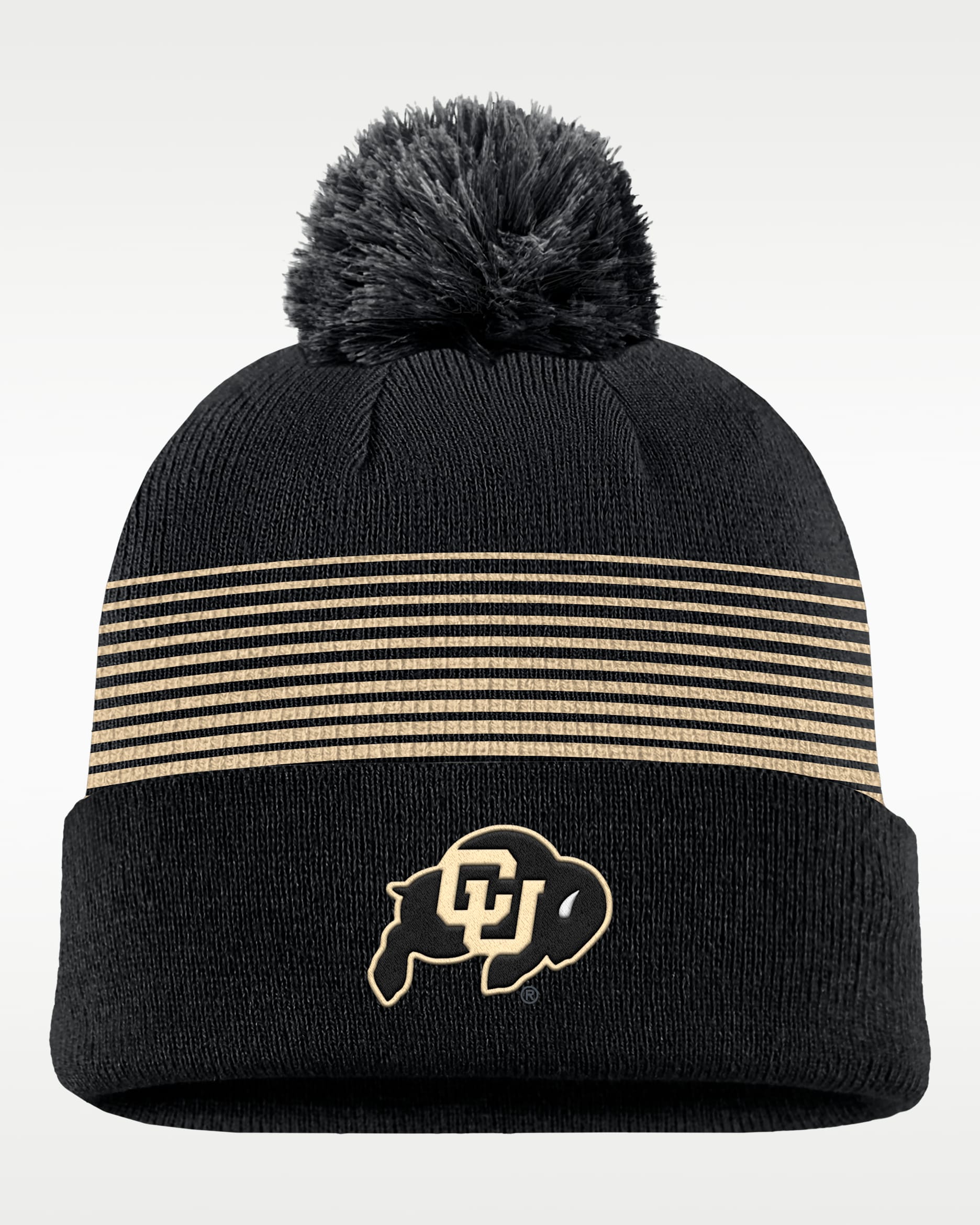 Colorado Sideline Peak Men's Nike College Cuffed Pom Beanie - Black