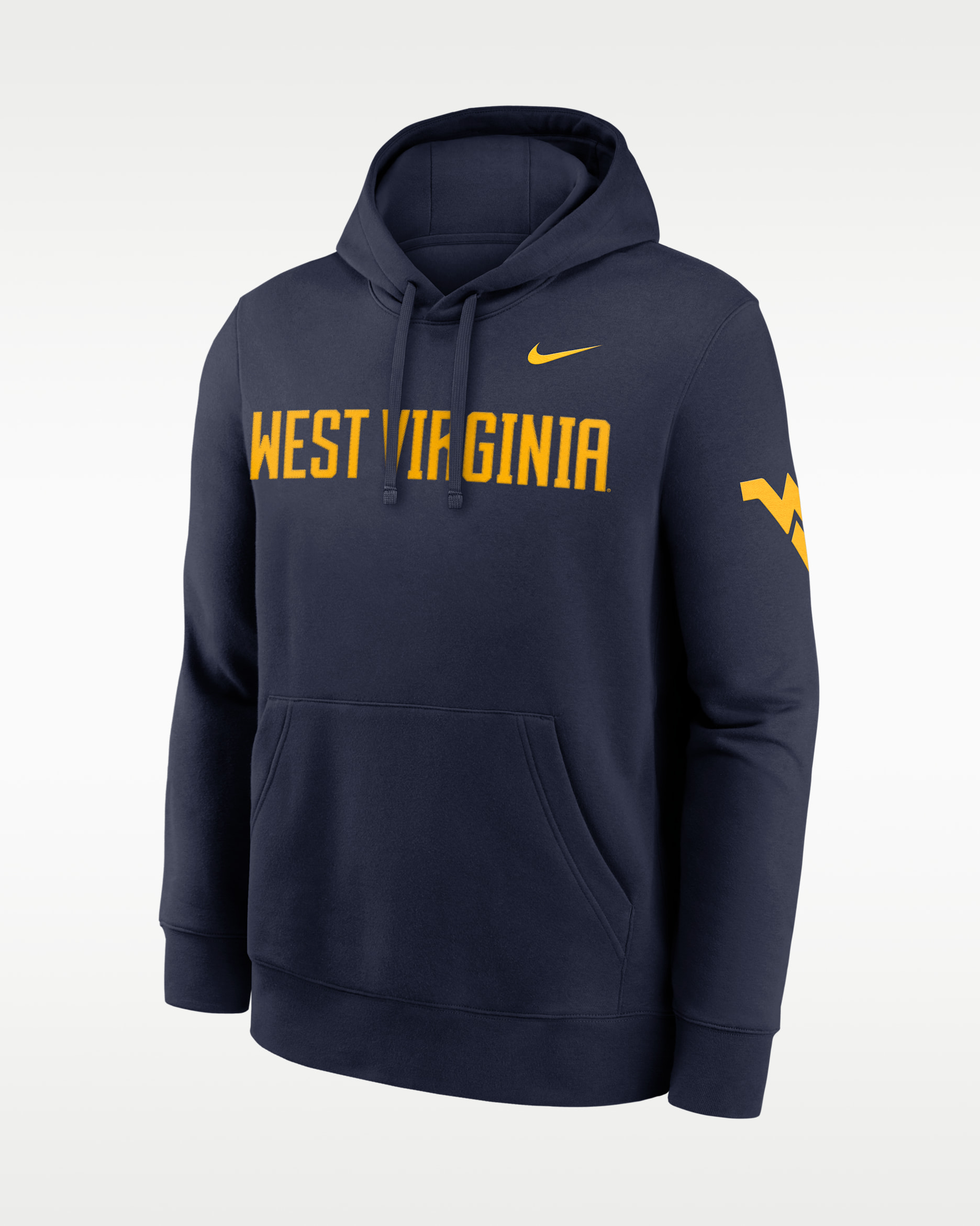 West Virginia Sideline Club Men's Nike College Pullover Hoodie - College Navy