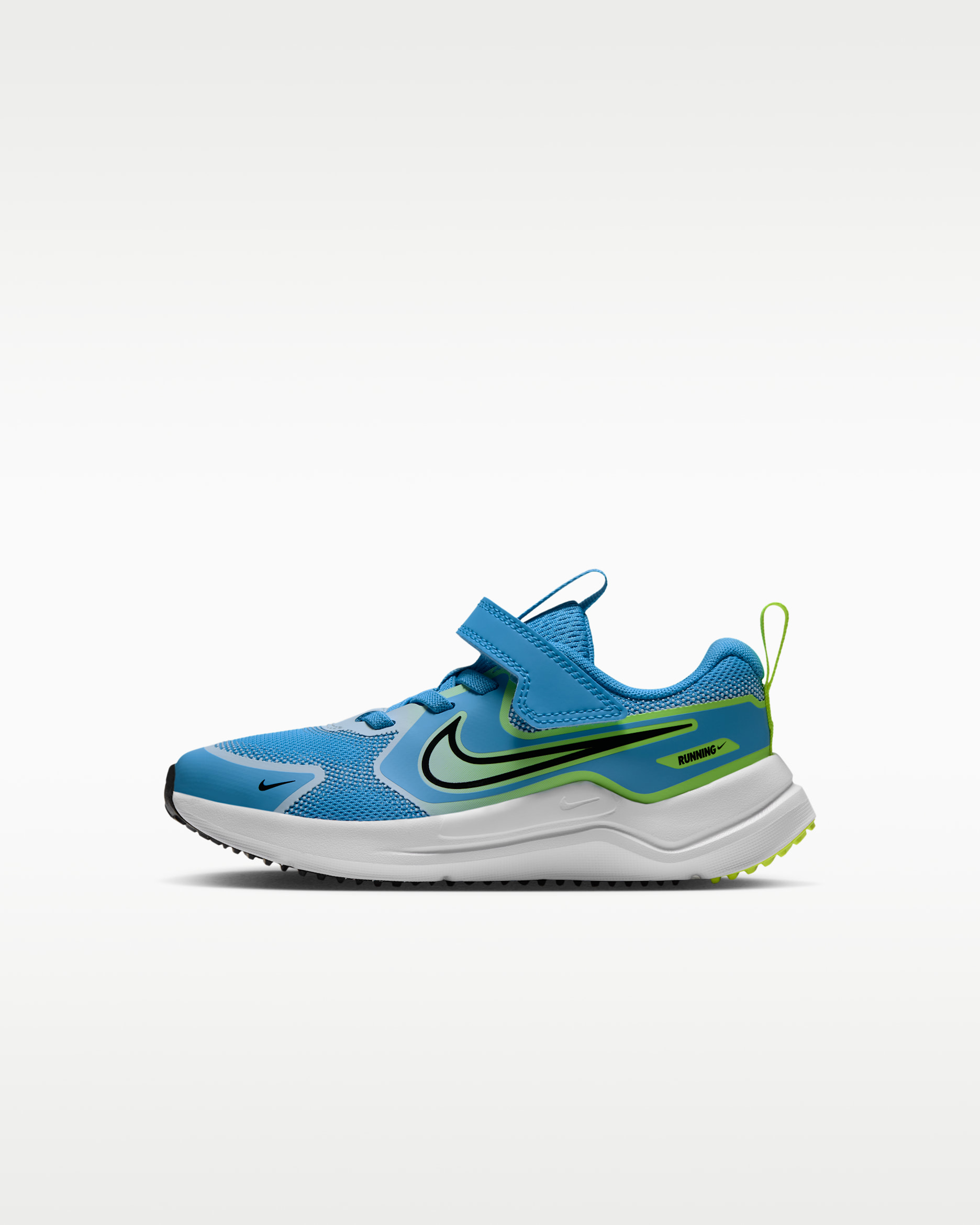 Tenis de correr en pavimento para niños de preescolar Nike Cosmic Runner - Azul corriente claro/Azul glacial/Veneno limón/Negro