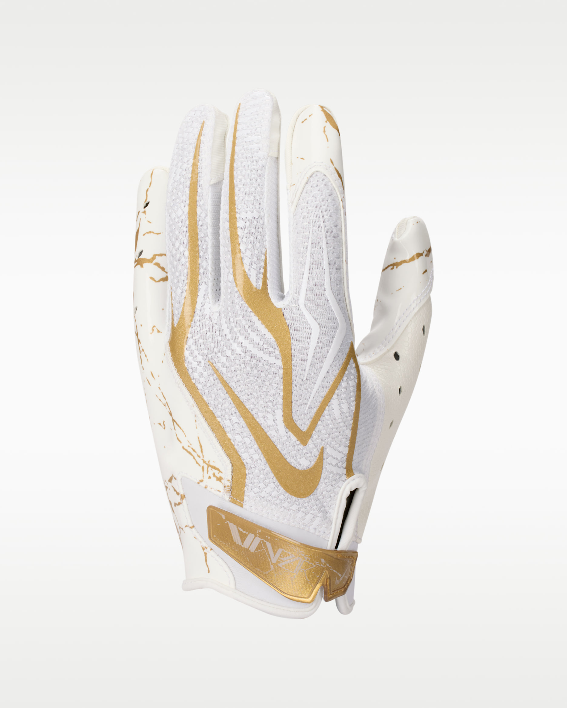 Nike Vapor Jet 9.0 Football Gloves (1 Pair) - White/Metallic Gold