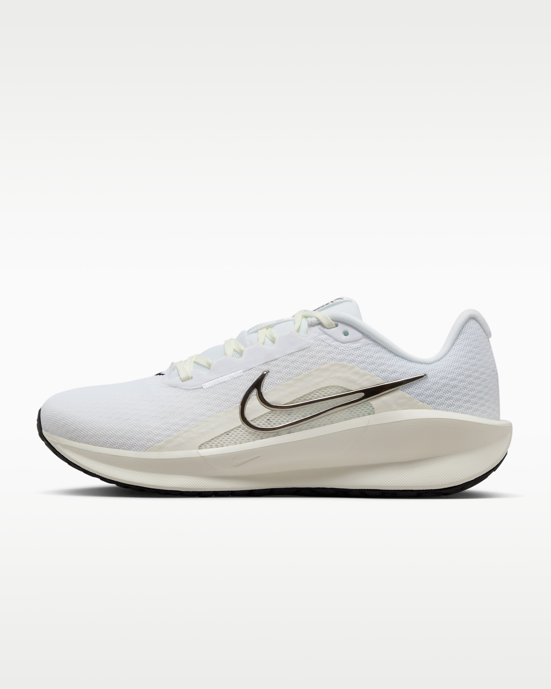Nike Downshifter 13 Women's Road Running Shoes - White/Black/Sail/Metallic Silver