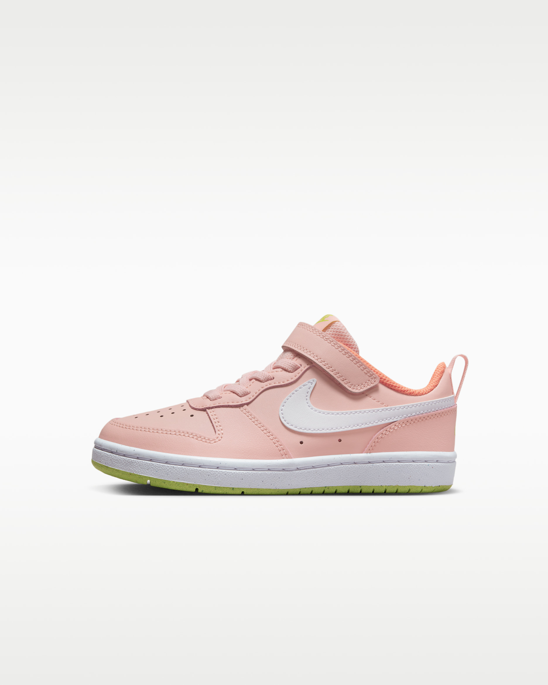 Nike Court Borough Low 2 Younger Kids' Shoes - Arctic Orange/Atomic Green/Orange Trance/White