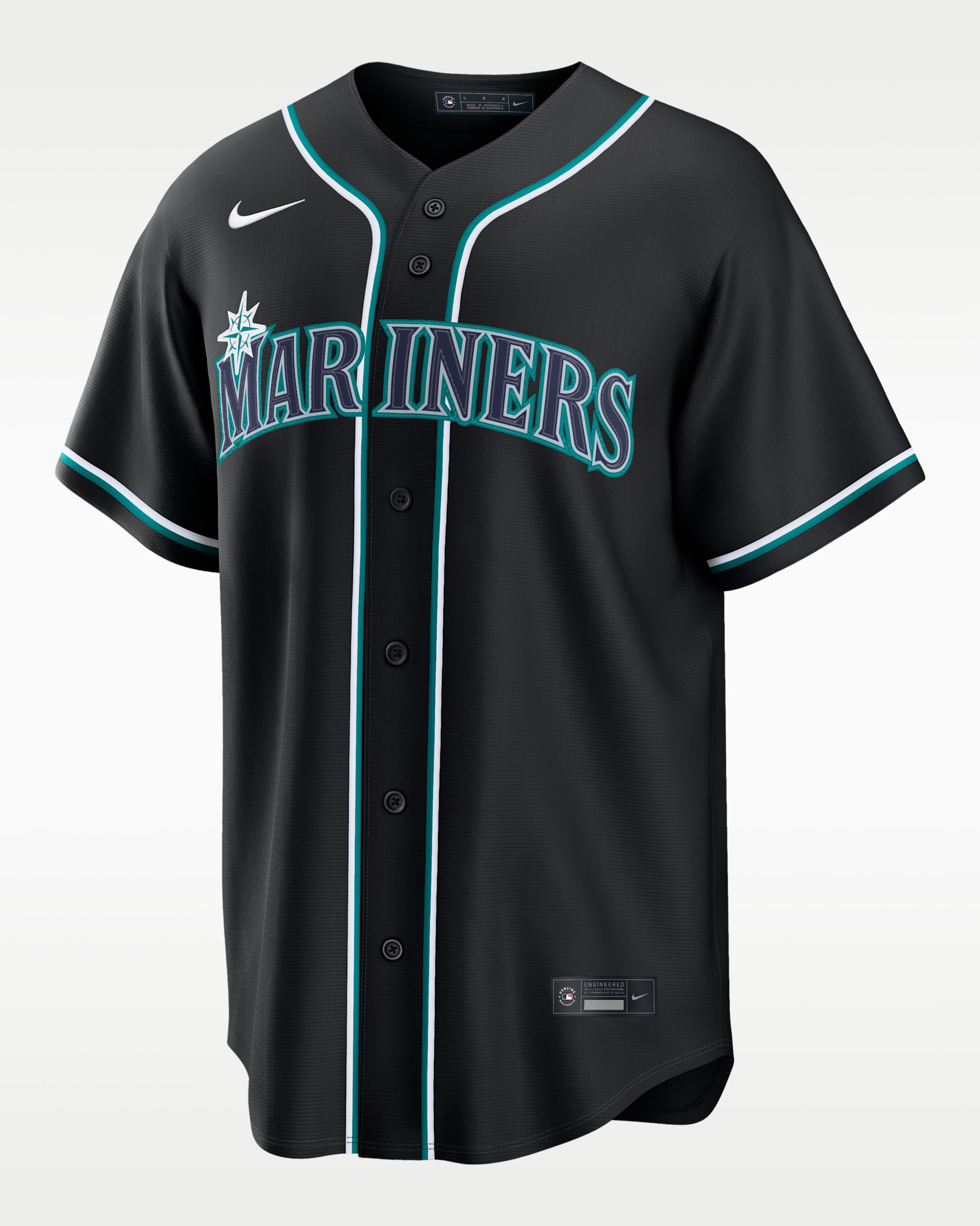 Seattle Mariners Men's Nike MLB Replica Fashion Jersey - Black/Teal