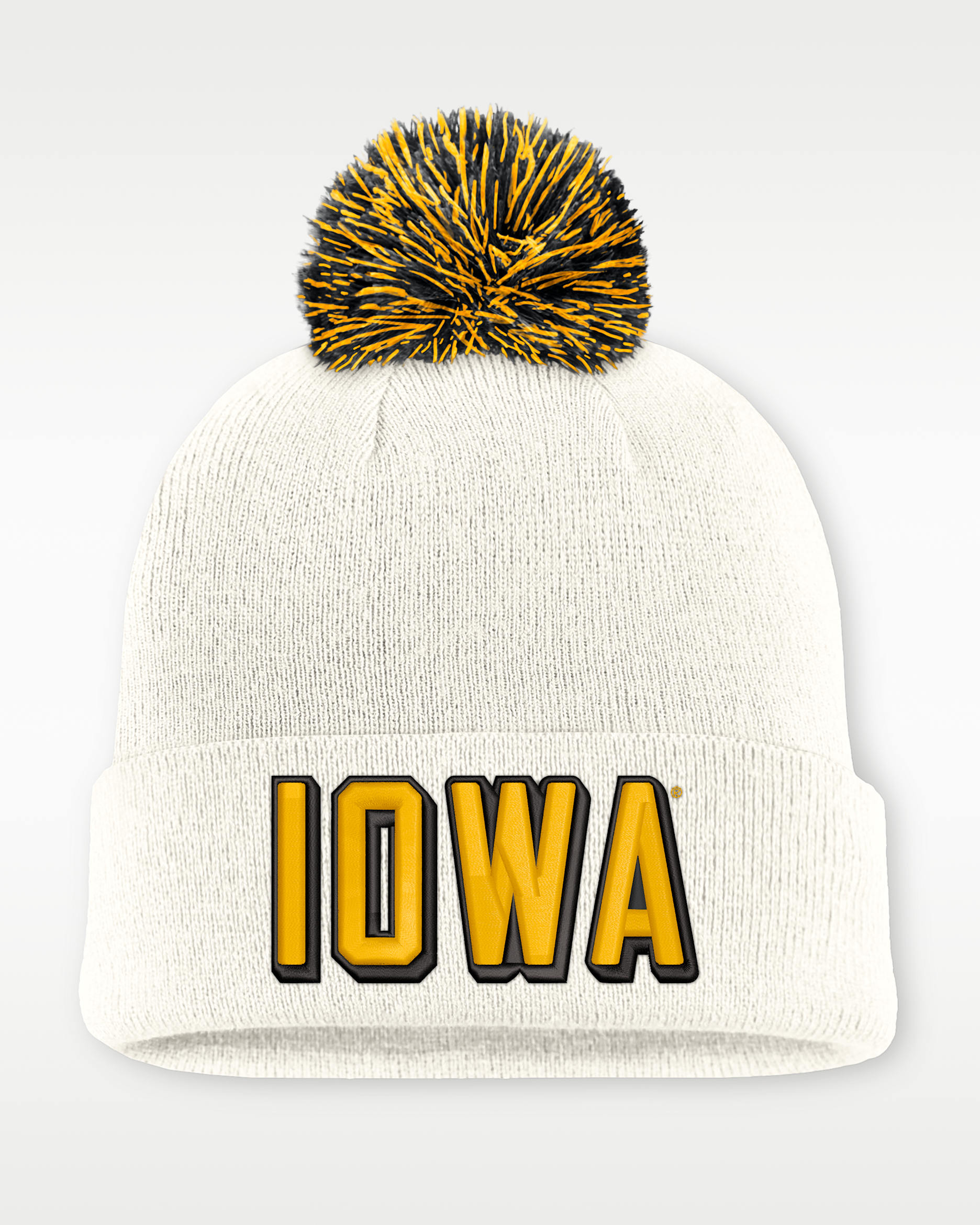 Gorro con dobladillo universitario Nike para hombre Iowa Peak - Blanco