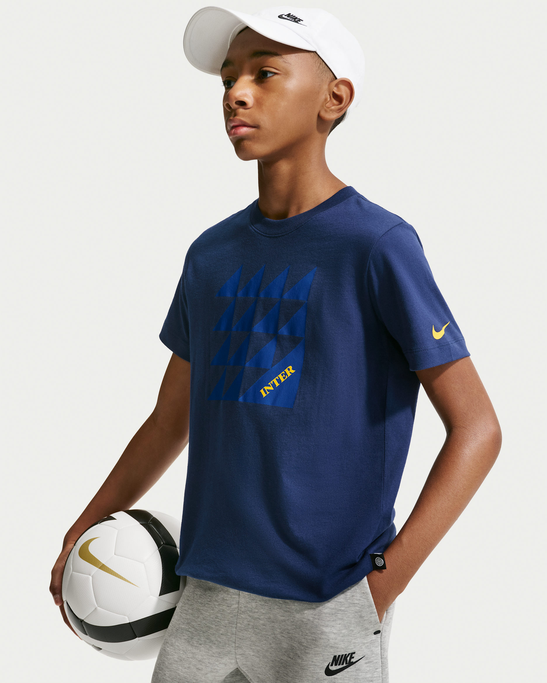 Inter Milan Club Older Kids' Nike Football T-shirt - Blue Void