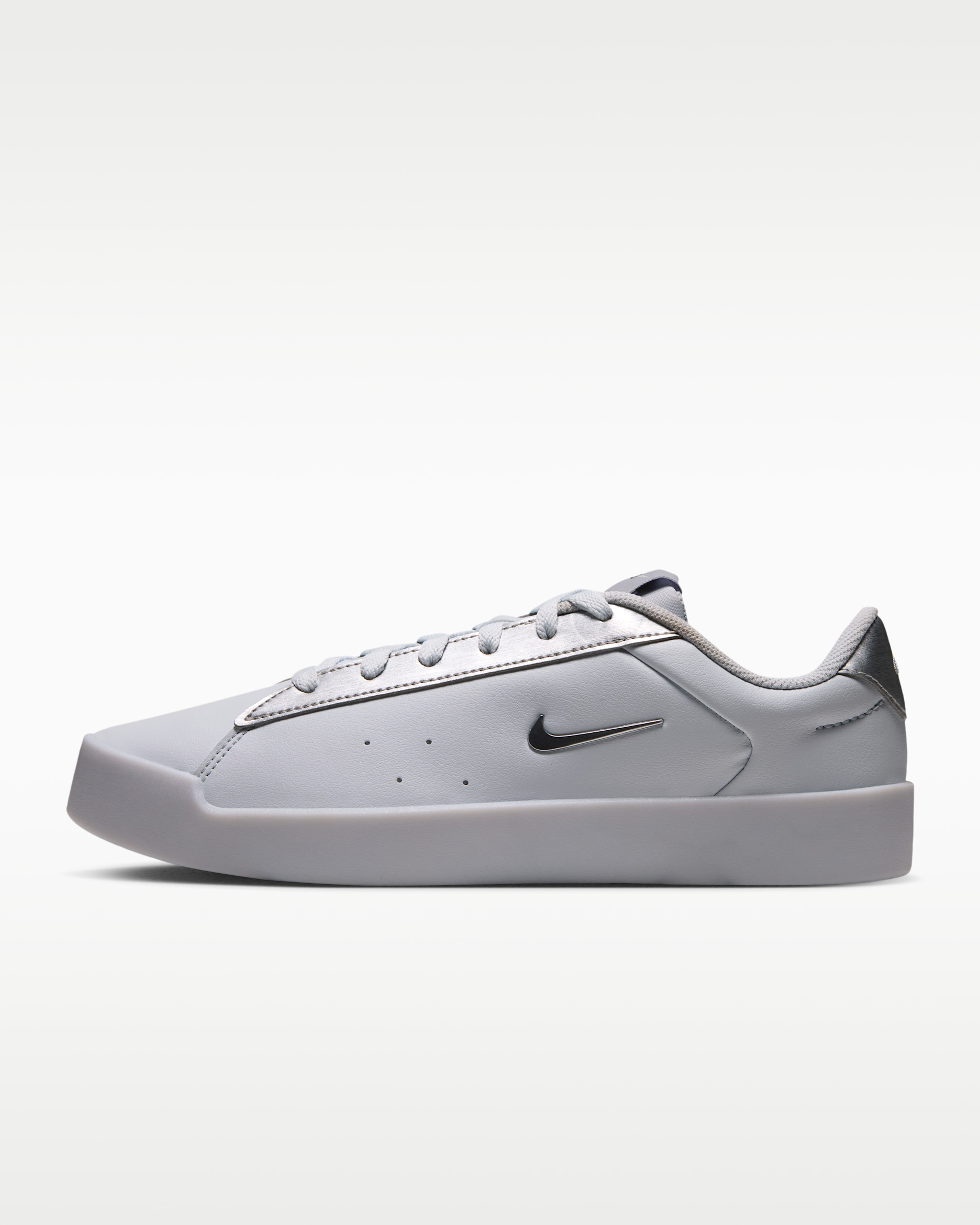 Nike Court Heritage Premium Women's Shoes - Pure Platinum/Wolf Grey/Black/Metallic Silver
