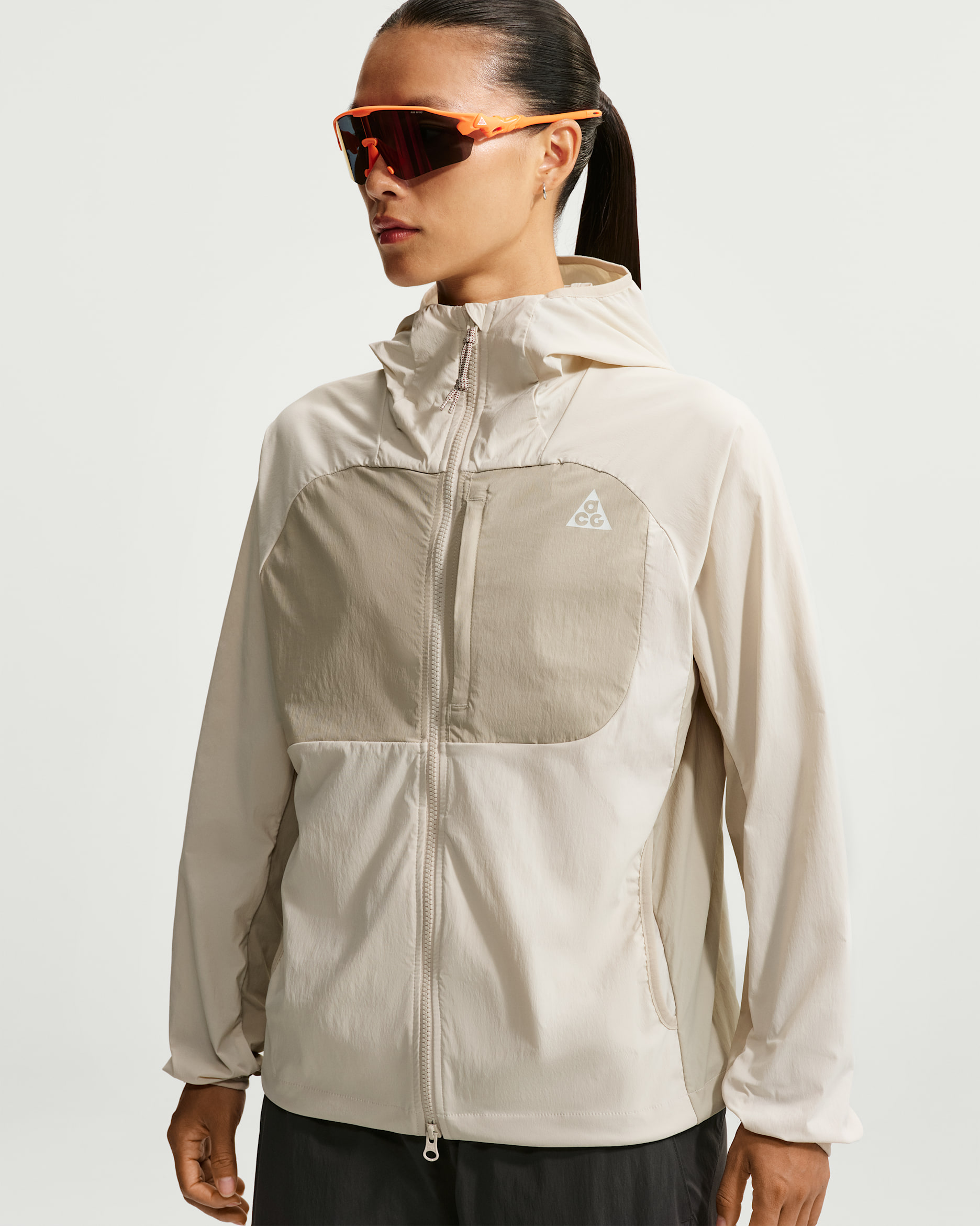 Nike ACG 'Five Towers' Women's UV Protection Jacket - Light Orewood Brown/Cream II/Summit White