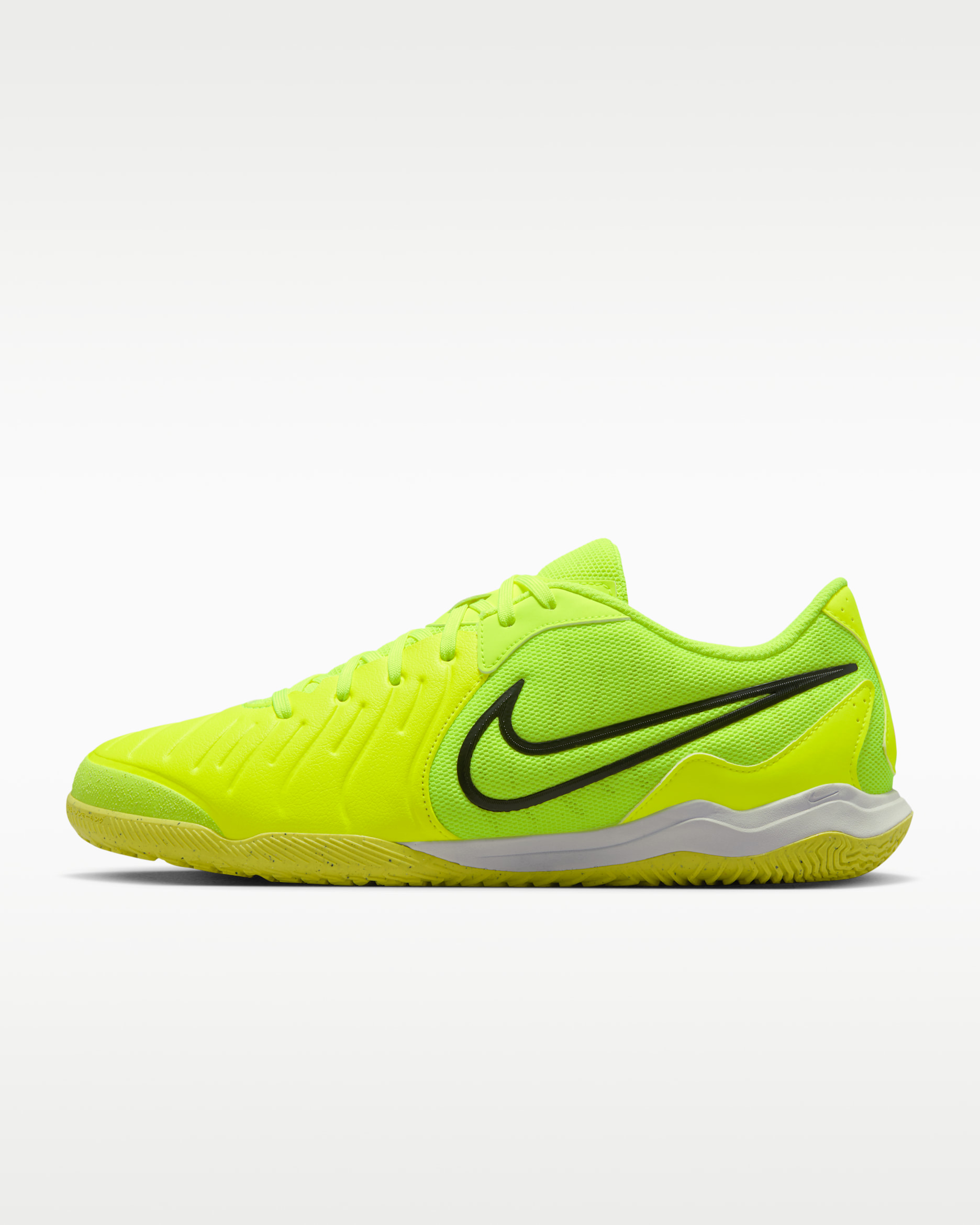 Nike Tiempo Legend 10 Academy Indoor/Court Low-Top Soccer Shoes - Volt/Black