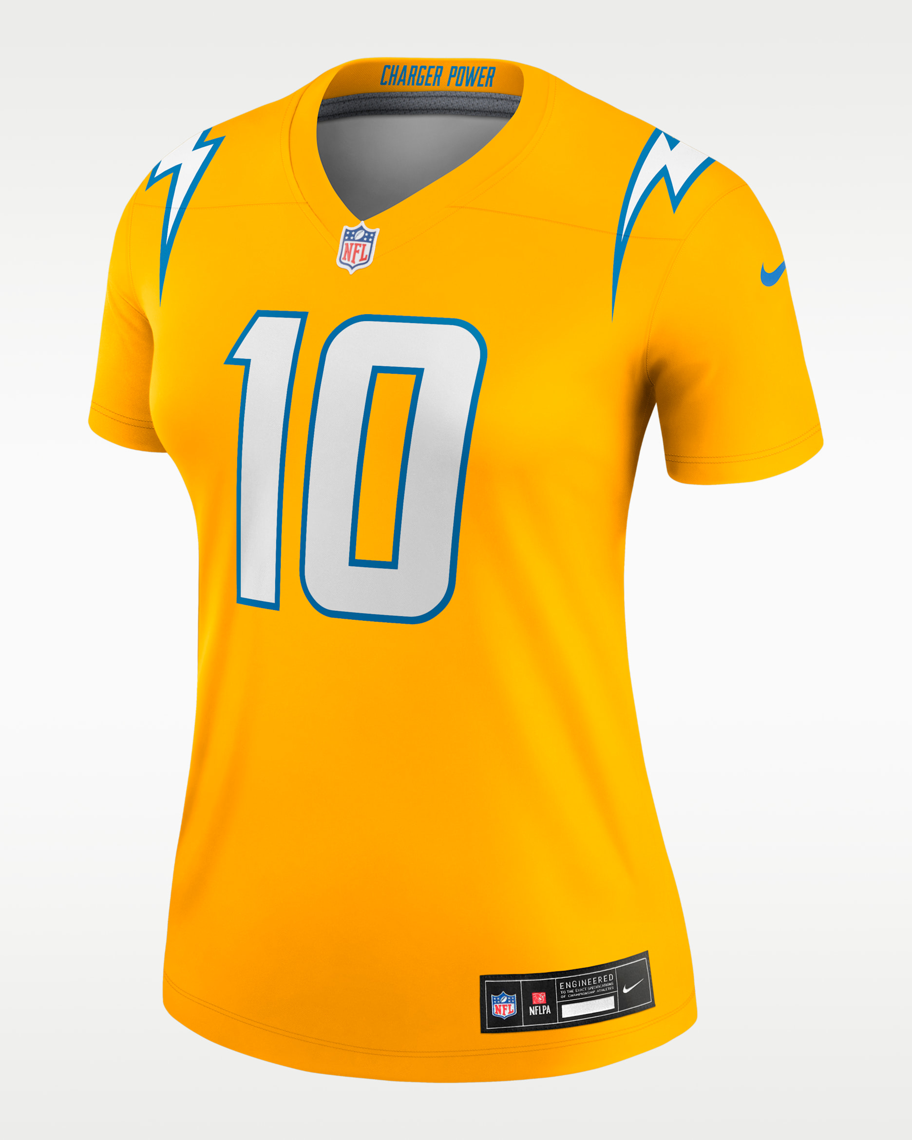 Jersey Nike Dri-FIT de la NFL Legend para mujer Justin Herbert Los Angeles Chargers - Oro