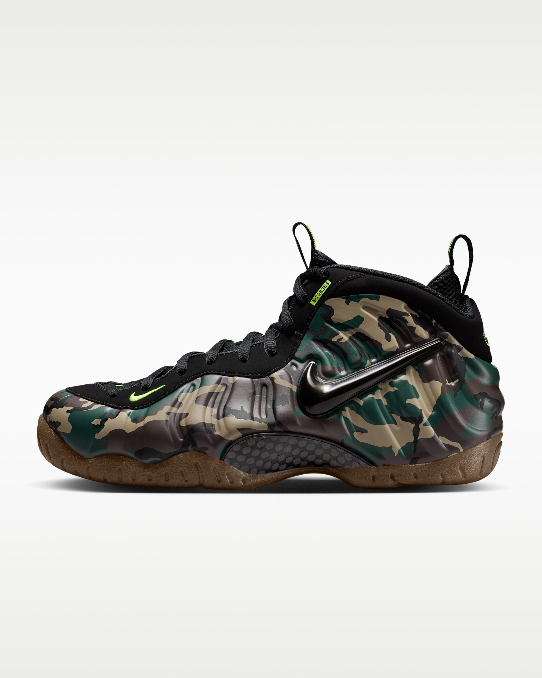 Nike Air Foamposite Pro Premium Men's Shoes - Black/Voltage Green/Gum Dark Brown/Black