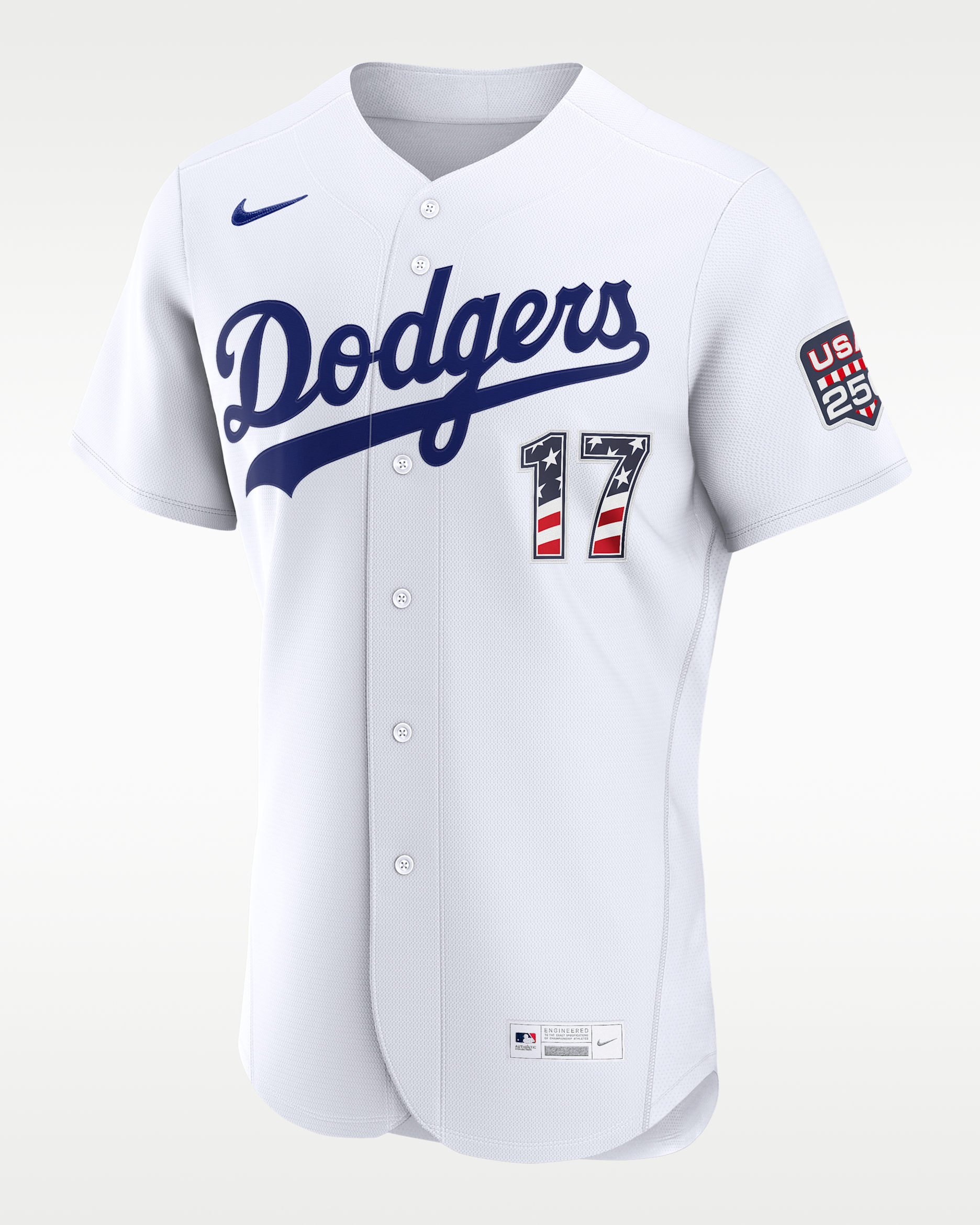 Jersey Nike de la MLB Authentic para hombre Shohei Ohtani Los Angeles Dodgers USA 250 - Blanco