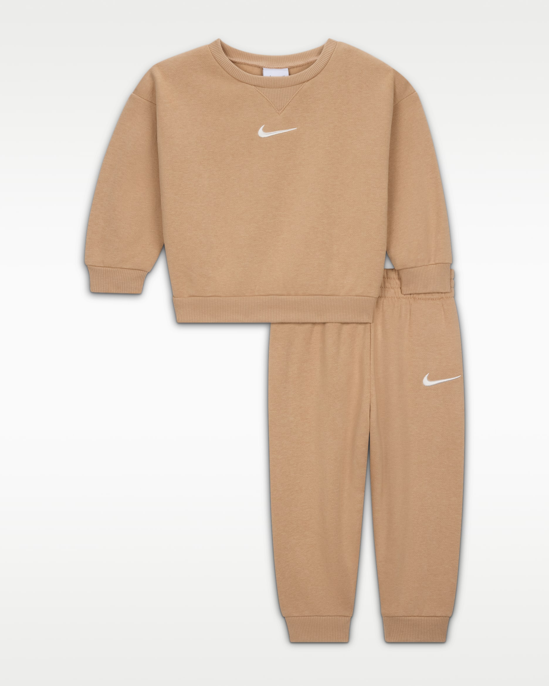 Nike Essentials zweiteiliges Fleece-Set mit Rundhalsshirt (Babys) - Hemp