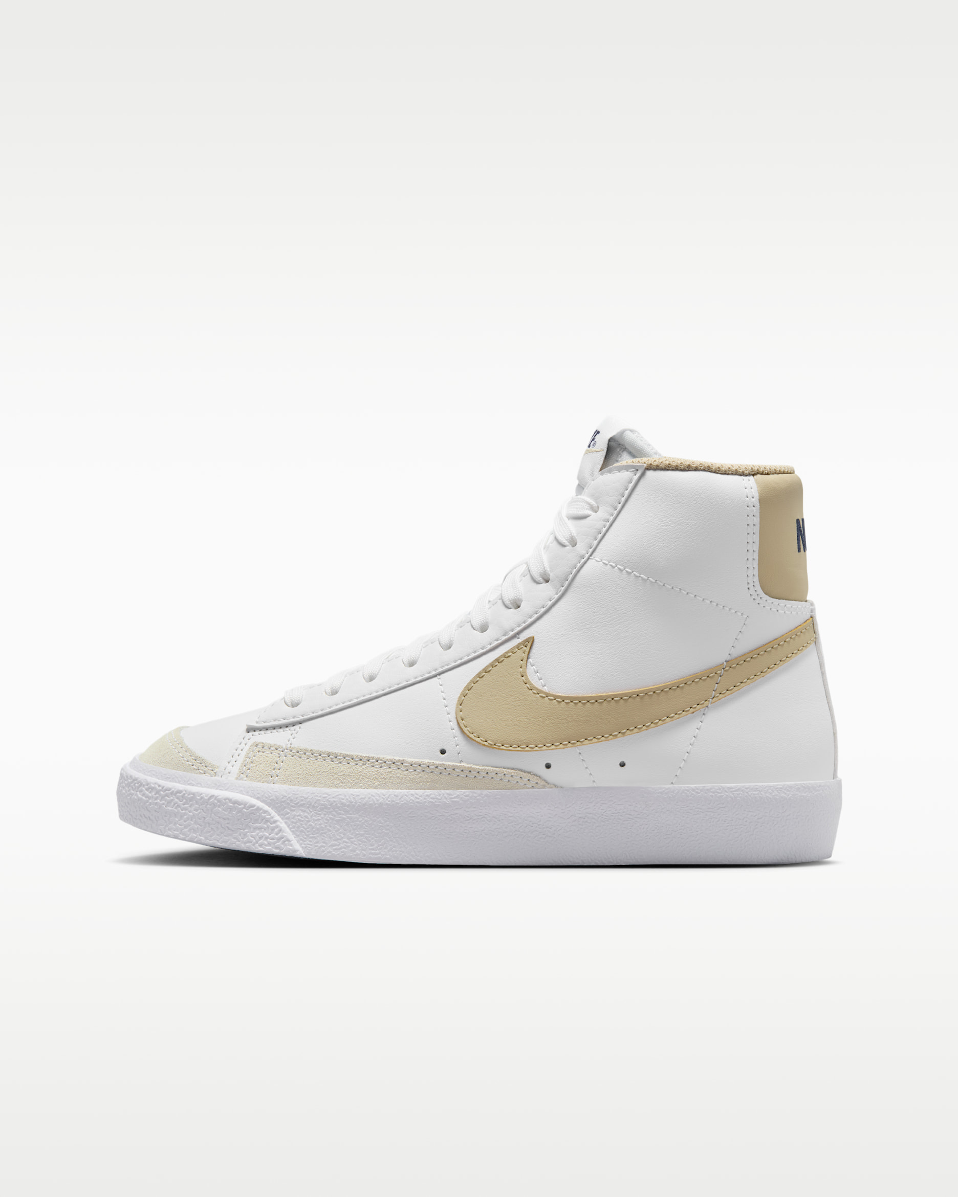 Nike Blazer Mid '77 Older Kids' Shoes - White/Thunder Blue/Desert Khaki