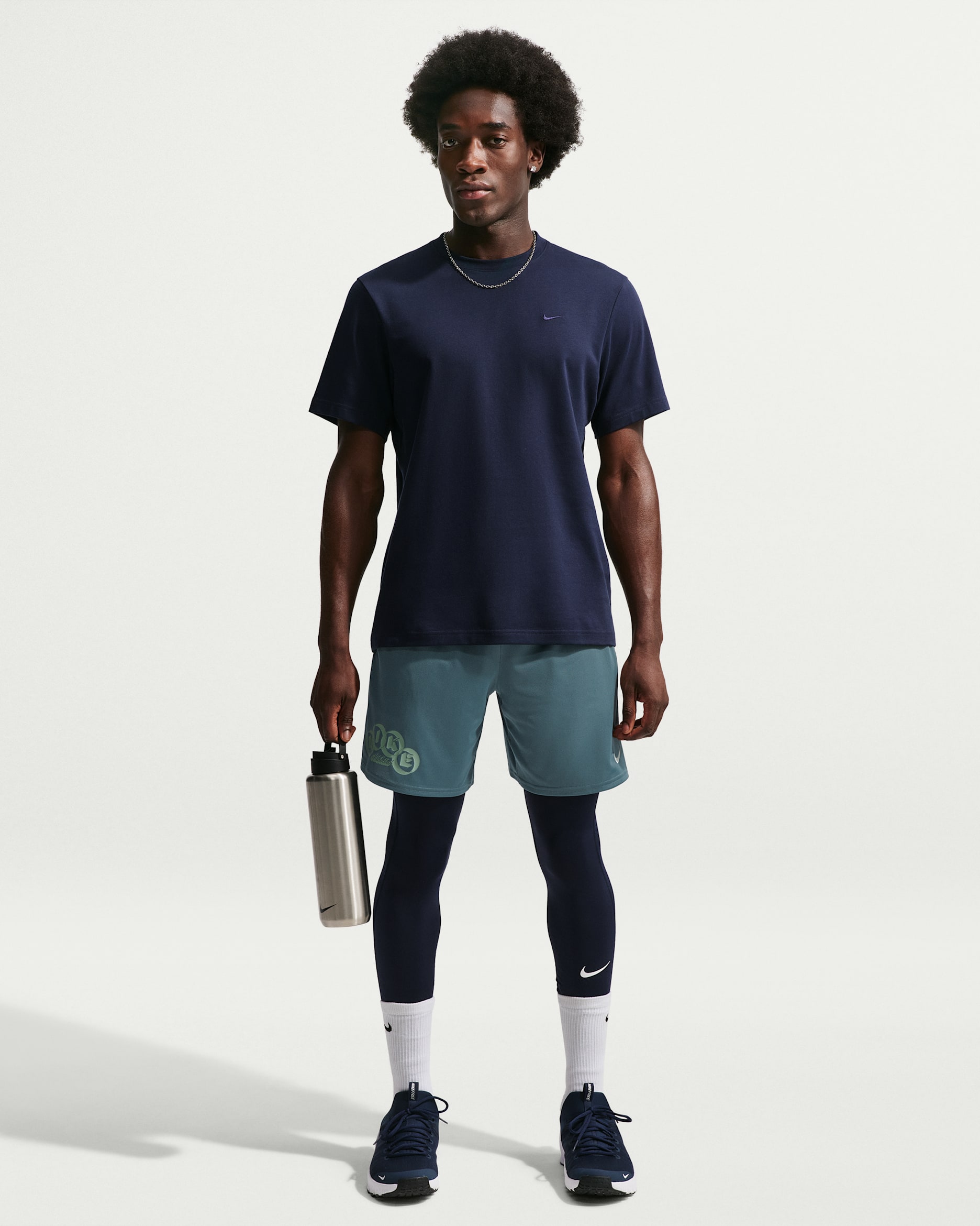 Shorts de entrenamiento Dri-FIT de 18 cm para hombre Nike Flex - Pizarra mineral/Vapor