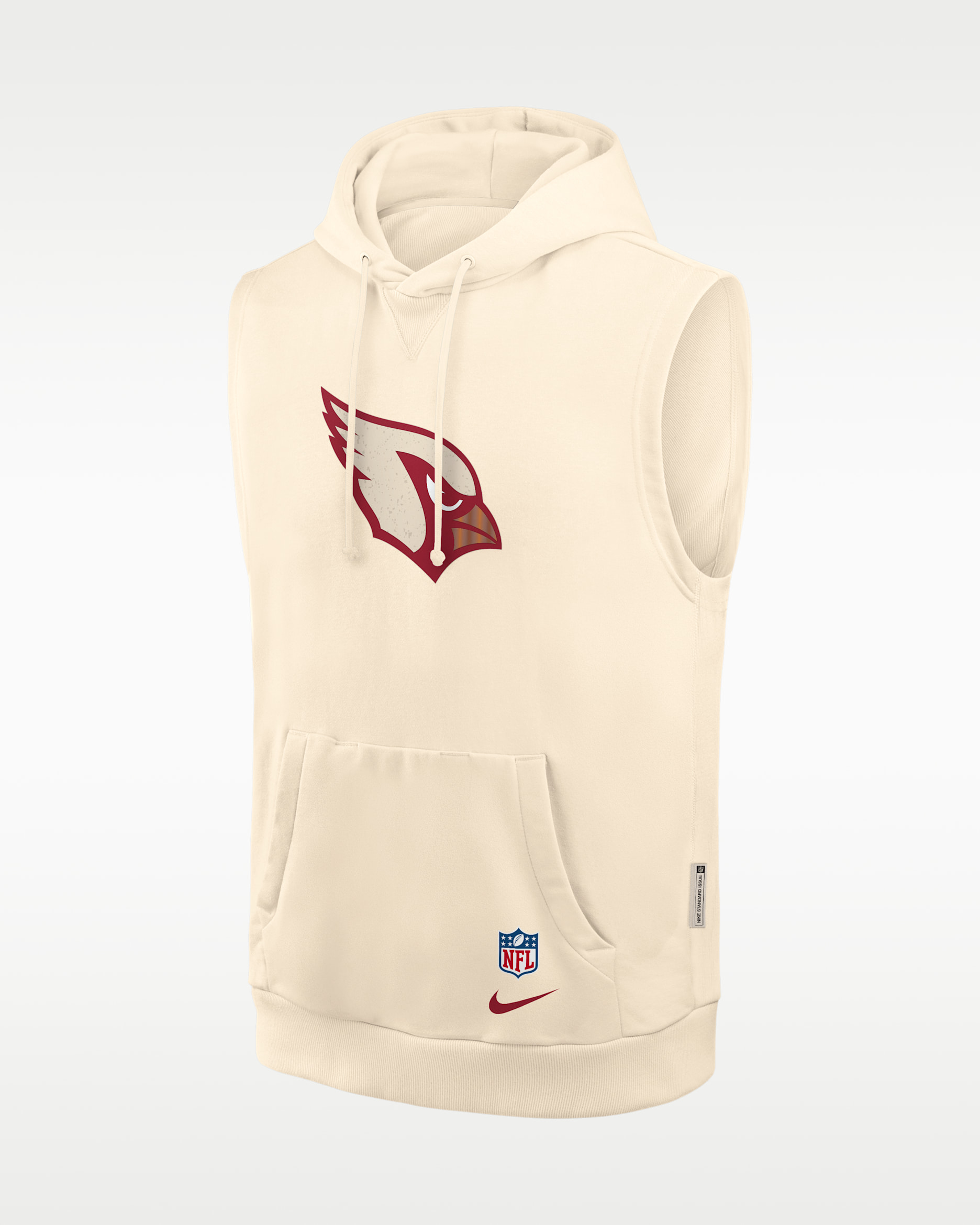 Arizona Cardinals Rivalries Collection Sideline Men's Nike Dri-FIT NFL Sleeveless Pullover Hoodie - Natural